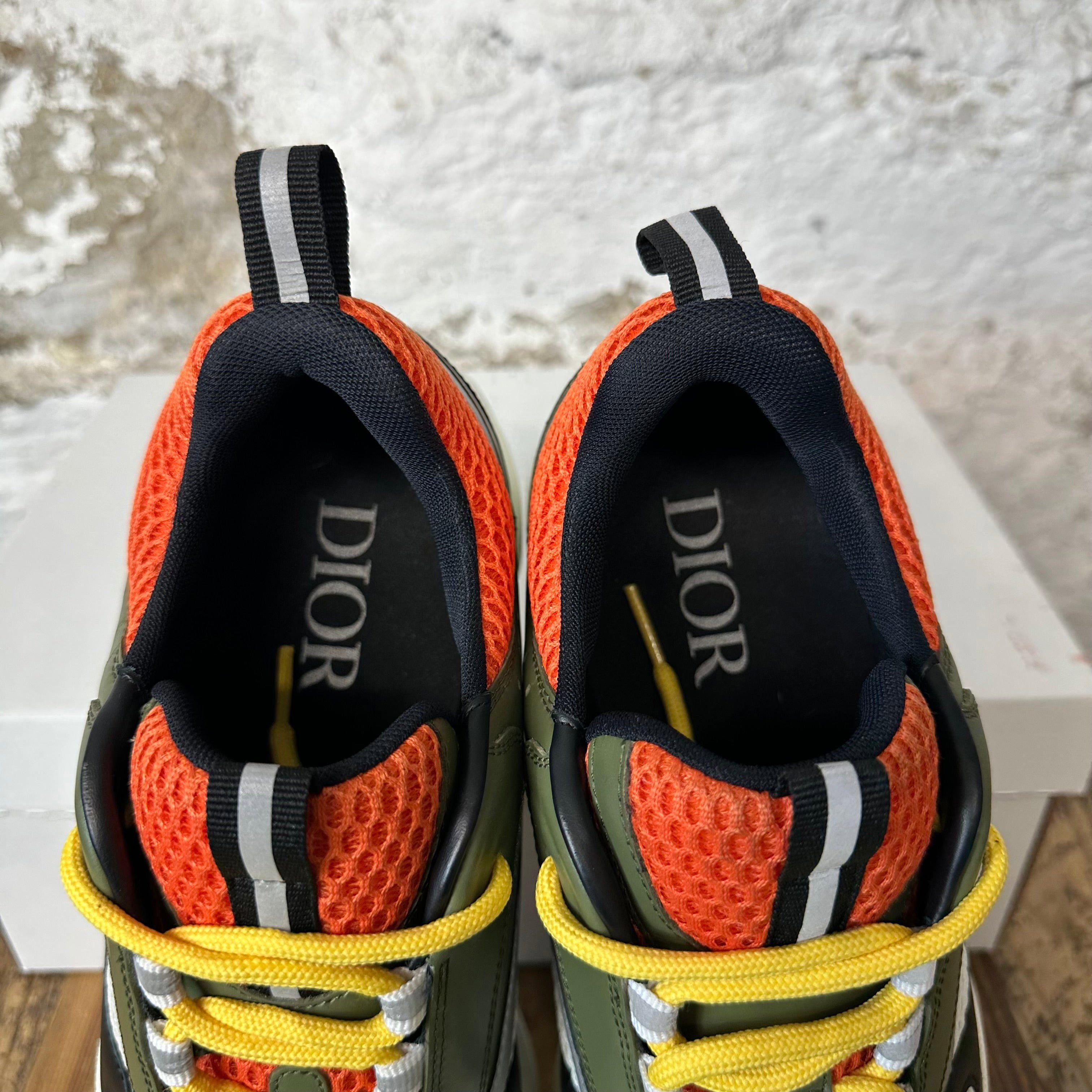 Dior Dior B22 Green Orange Grey Sneaker Sz 9 (42) Size US 9 / EU 42 - 4 Thumbnail
