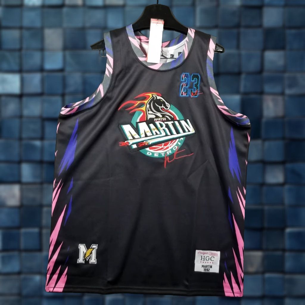 Vintage VINTAGE Martin TV Show Headgear Detroit Pistons Embroidered Basketball Jersey XL Nimble? Size US XL / EU 56 / 4 - 1 Thumbnail