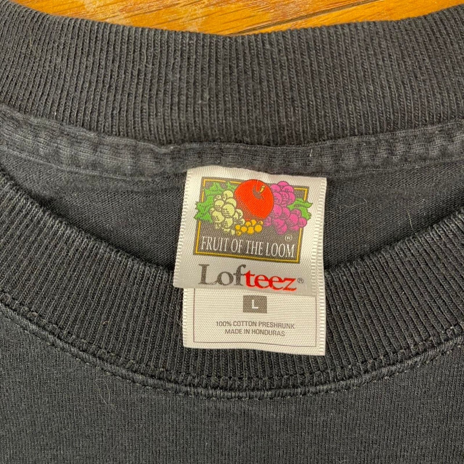 Fruit Of The Loom × Vintage Vintage Y2K Funny Dragon Biker Tee Size US L / EU 52-54 / 3 - 5 Thumbnail