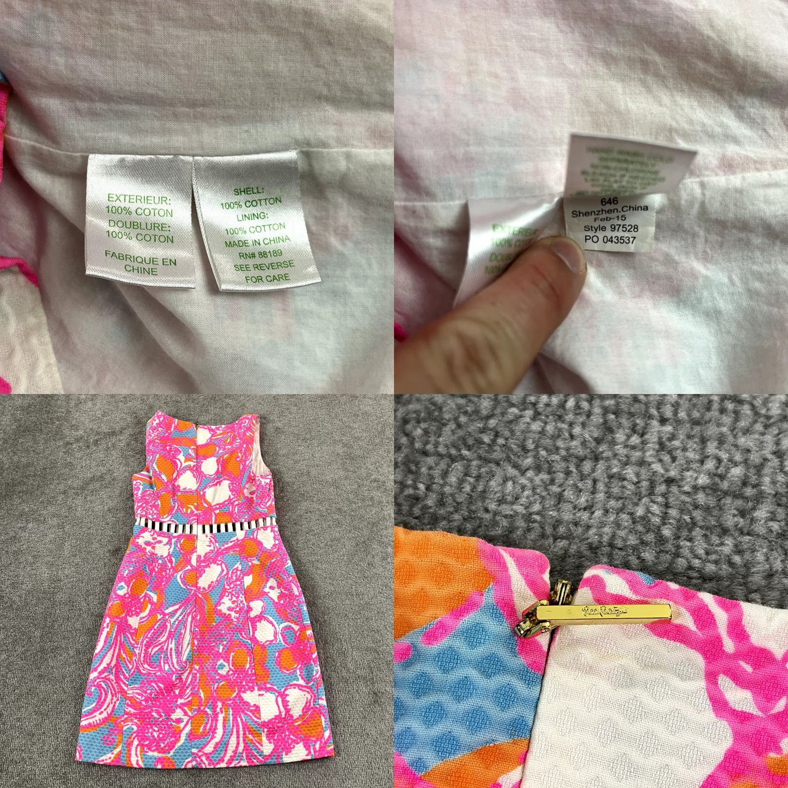 Lilly Pulitzer VINTAGE Lilly Pulitzer Dress Women Size 00 Iggy Shorely Feeling Tanked Cut Shift Pique Size S / US 4 / IT 40 - 8 Thumbnail