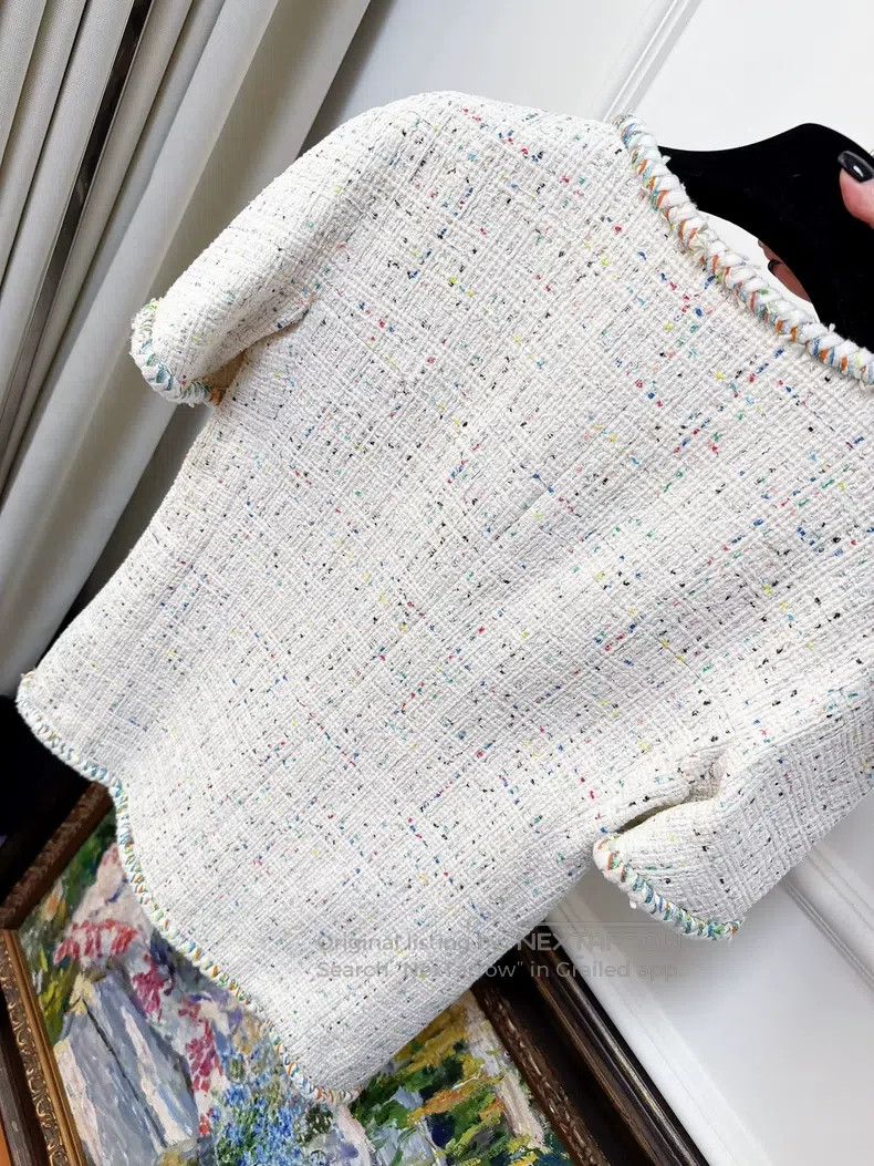 Chanel Chanel 19s beach series beige rolled edge four-pocket knit Size XXS / US 00 / IT 34 - 3 Thumbnail