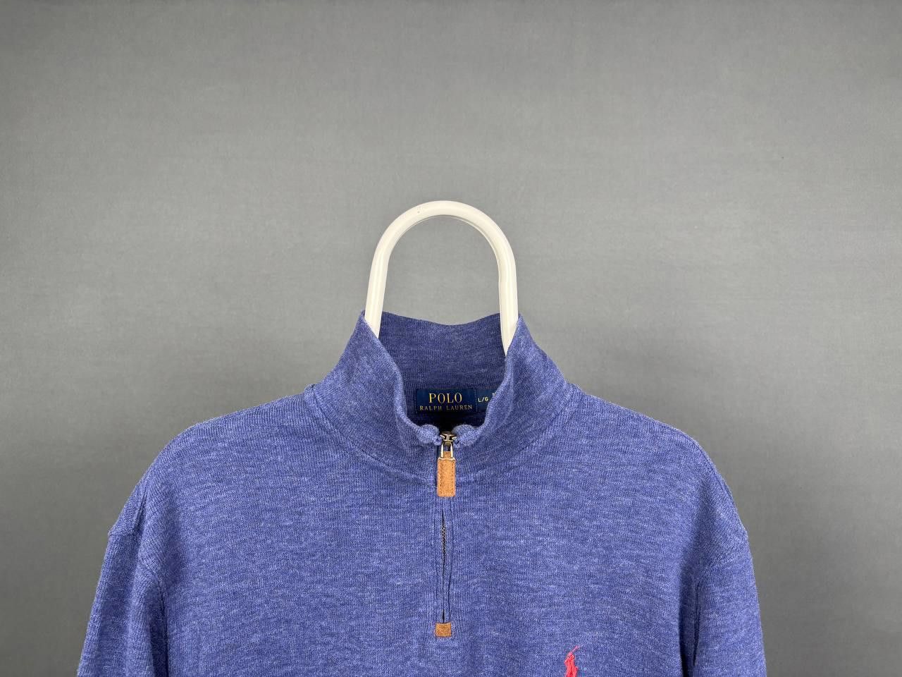 Designer Vintage 90’s Polo Ralph Lauren Quarter Zip Sweater.Size L Size ONE SIZE - 2 Thumbnail