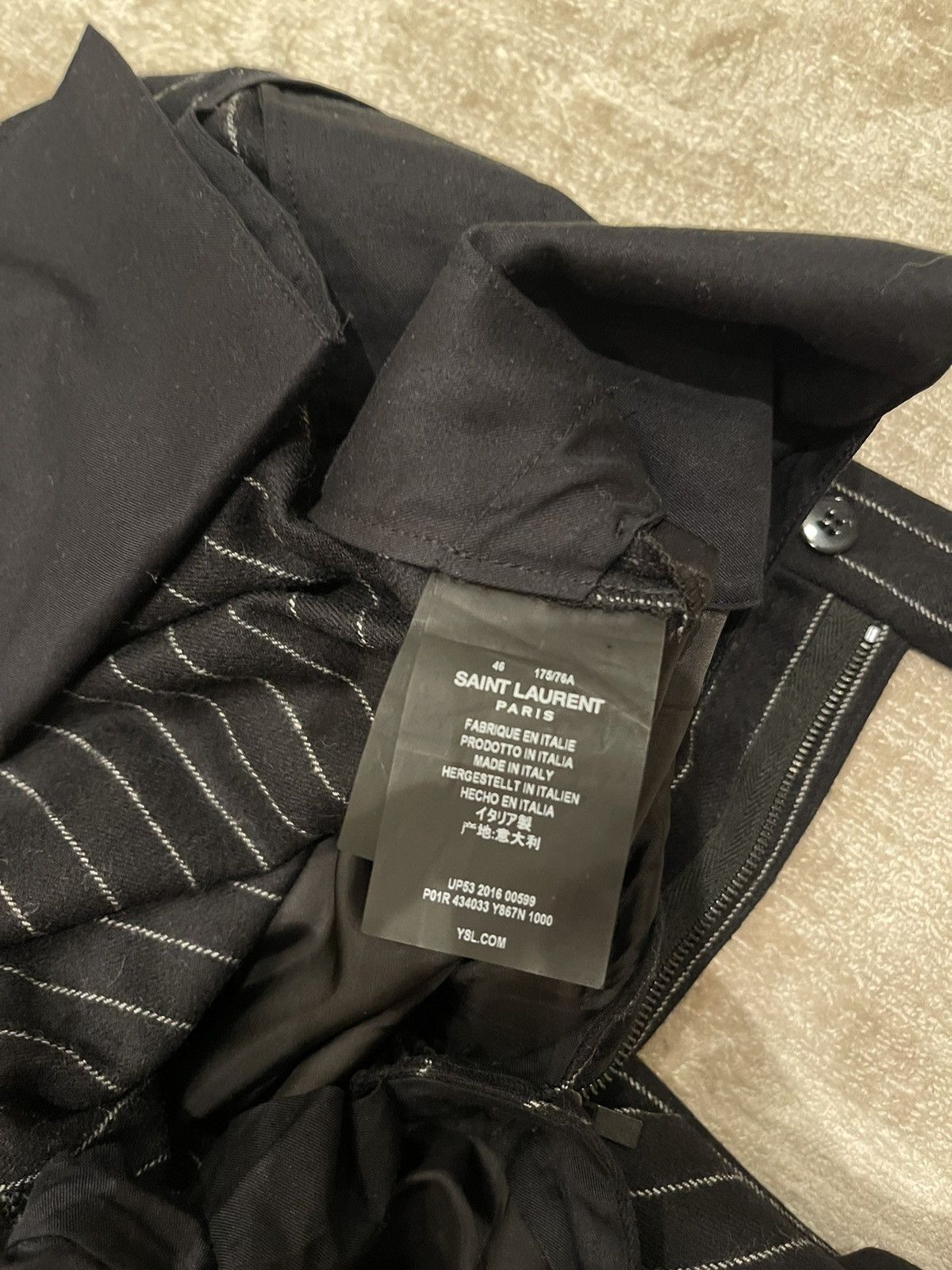 Hedi Slimane × Saint Laurent Paris FW 2016 Palladium complete suit Size 46R - 23 Thumbnail