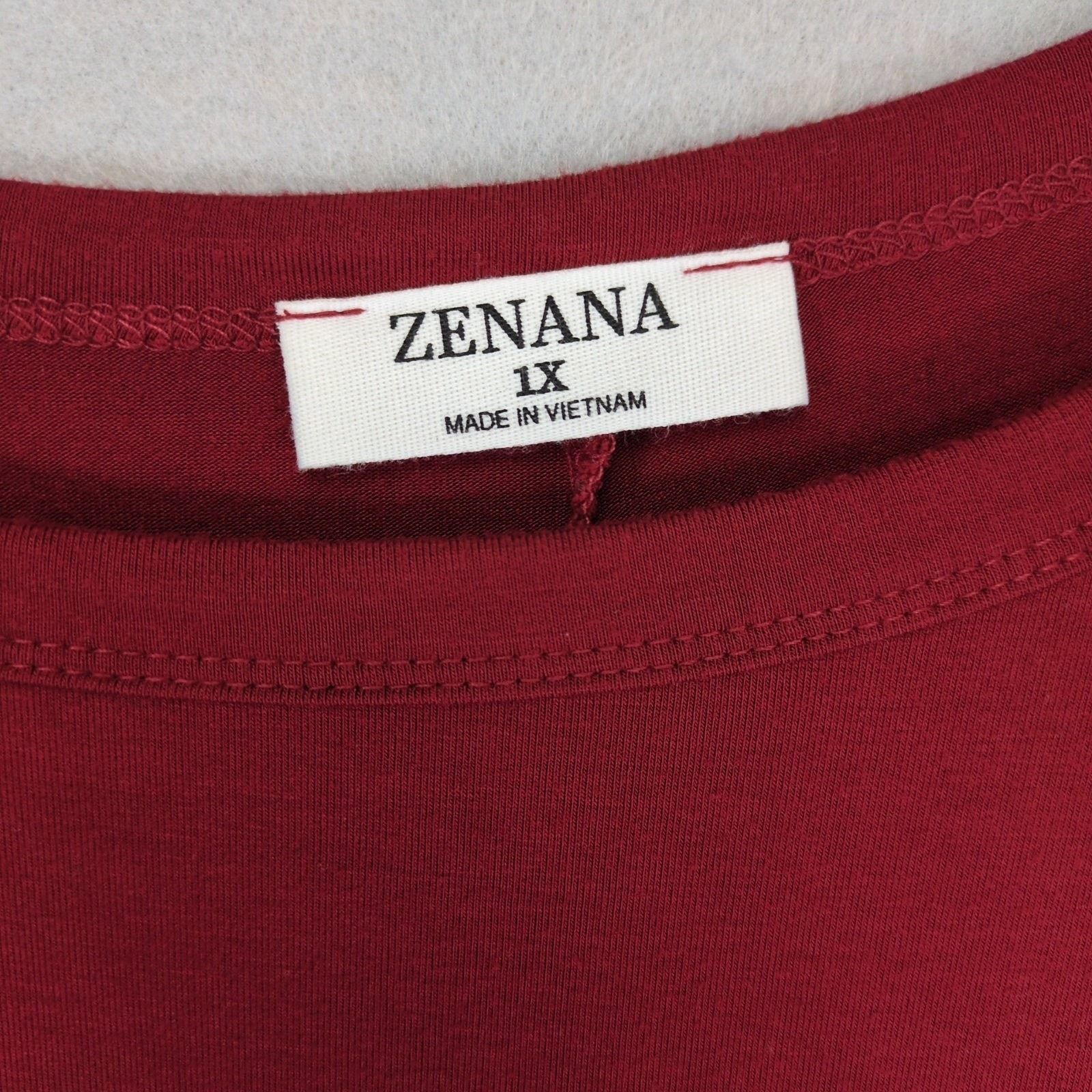 Other Zenana Women's 1X Burgundy Ruched Dolman Sleeve Top Size XL / US 12-14 / IT 48-50 - 2 Thumbnail