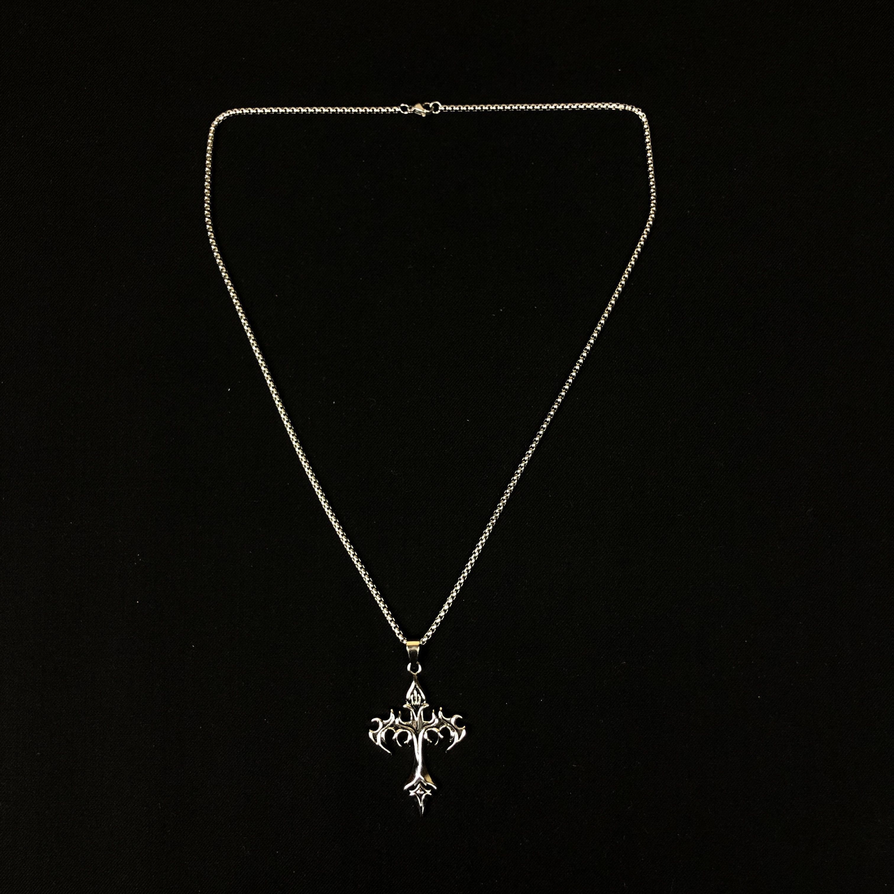 Jewelry Gothic Cross Necklace Punk chain Size ONE SIZE - 5 Thumbnail