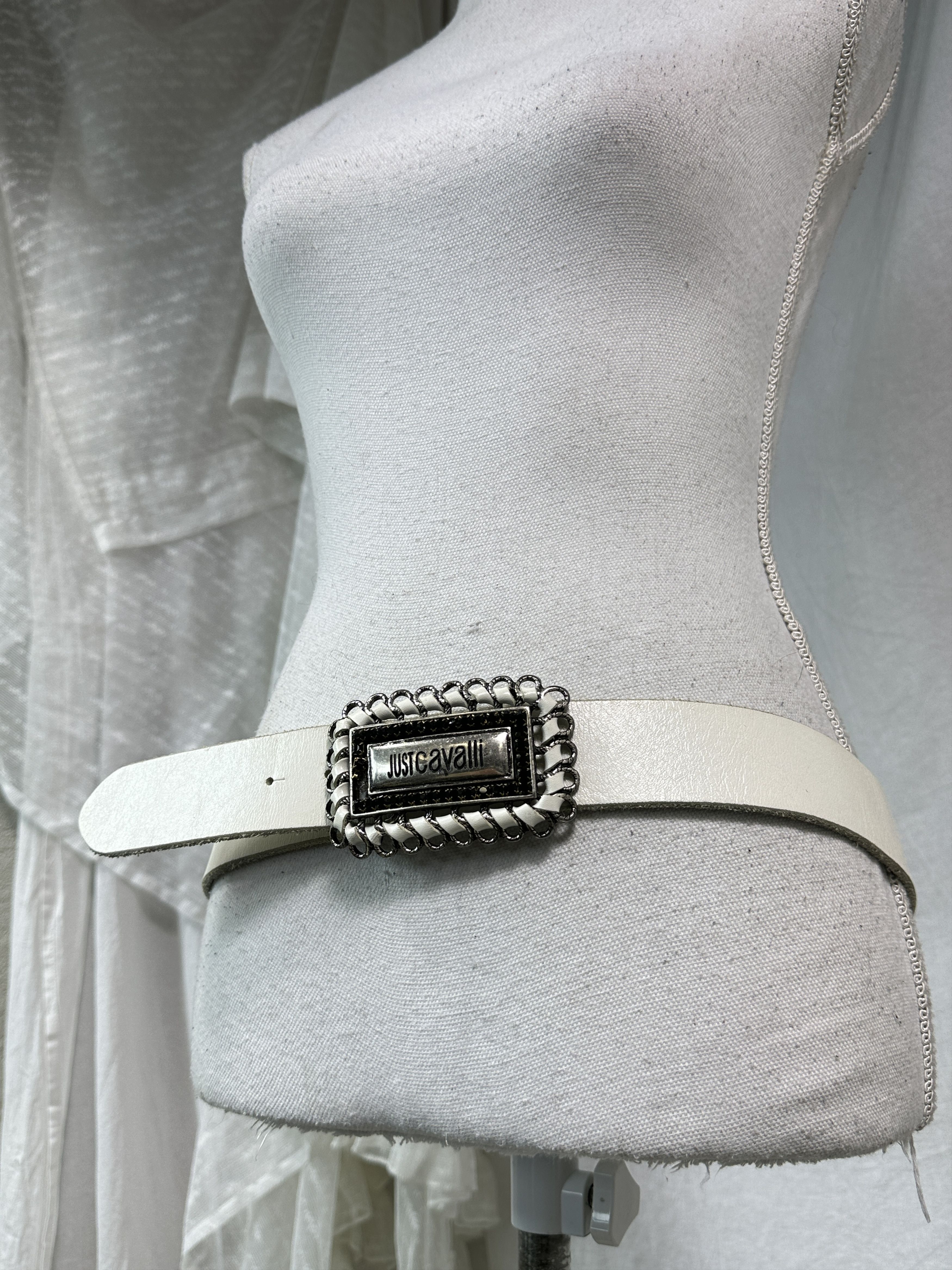 Roberto Cavalli Vintage Avant Garde Grunge Leather Roberto Cavalli Belt 00s Size ONE SIZE - 1 Thumbnail