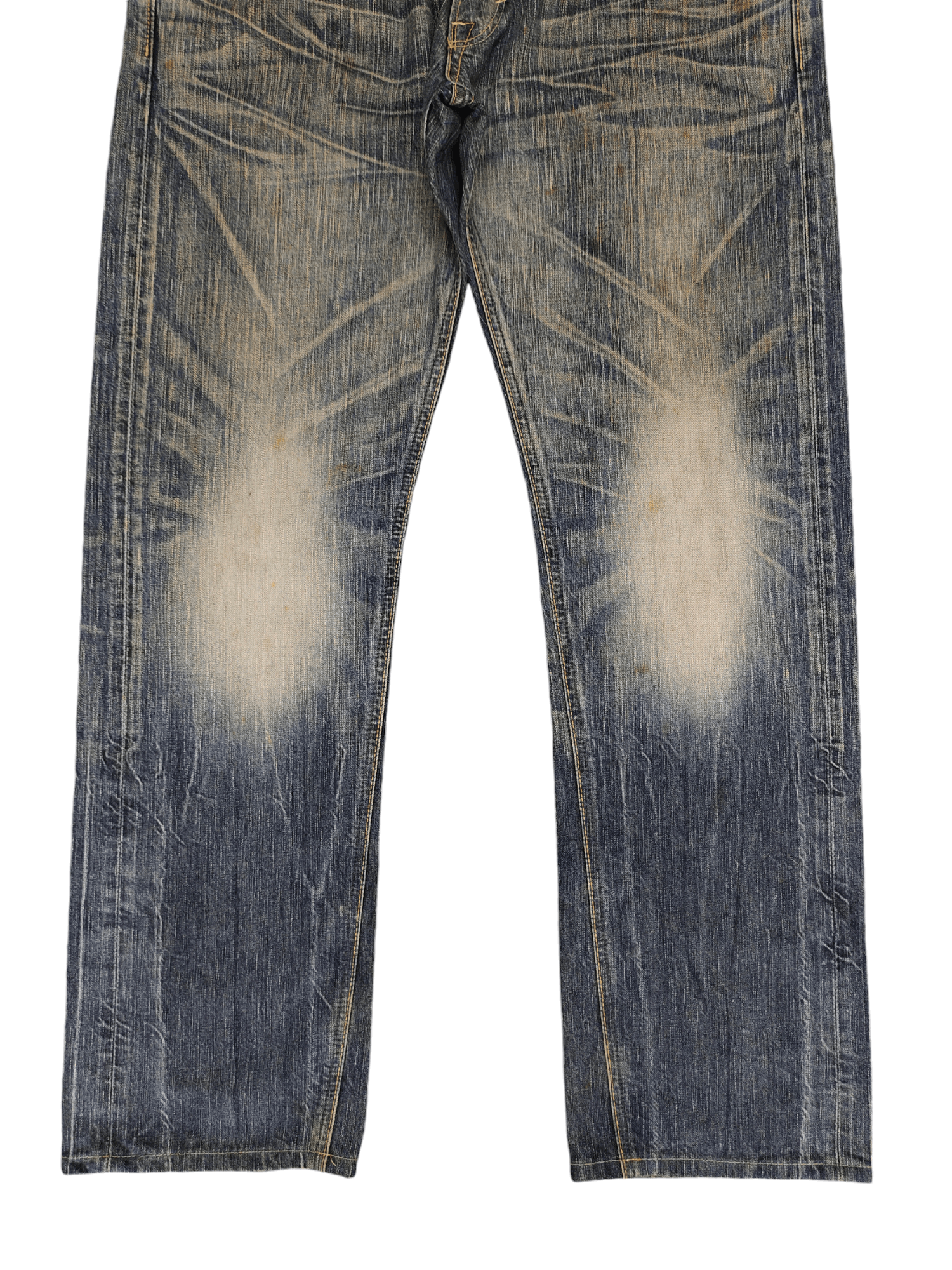 Number (N)ine × Undercover Edwin 503 Clawmark Distress Faded Jeans Undercover Style Size US 34 / EU 50 - 3 Thumbnail