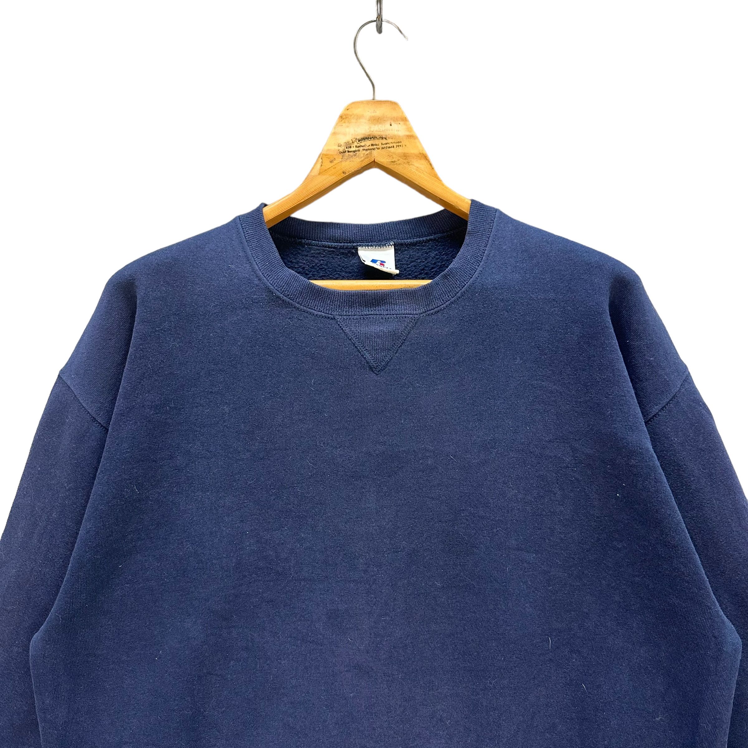 Russell Athletic VINTAGE PLAIN RUSSELL NAVY SWEATSHIRTS #8367-006 Size US L / EU 52-54 / 3 - 2 Thumbnail