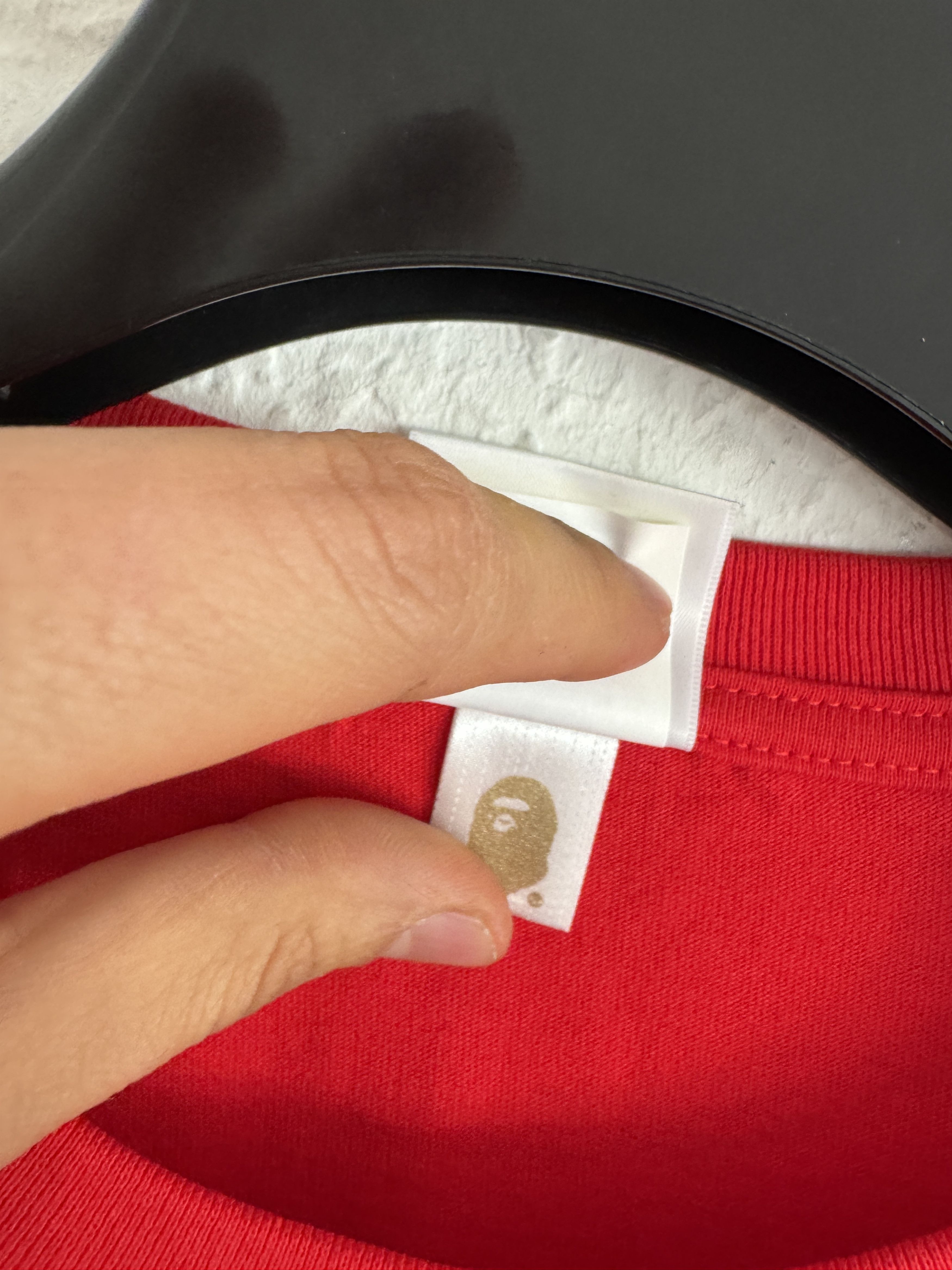 Bape Red Embroidered Pocket Tee Size US XXL / EU 58 / 5 - 7 Thumbnail