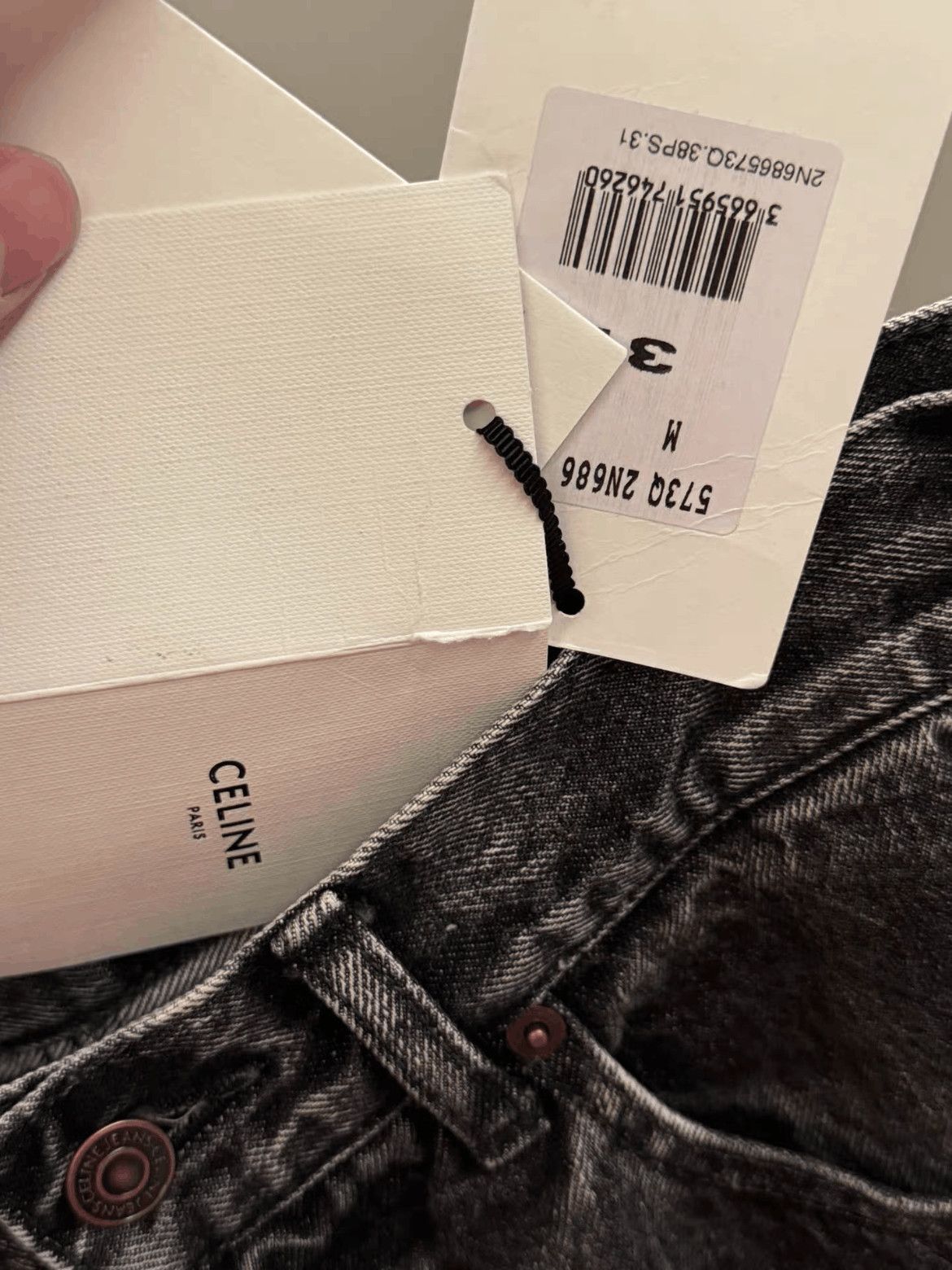 Celine Celine Celine 22SS Elephant Charcoal Bell Bottom Denim-250 Size US 31 - 4 Thumbnail