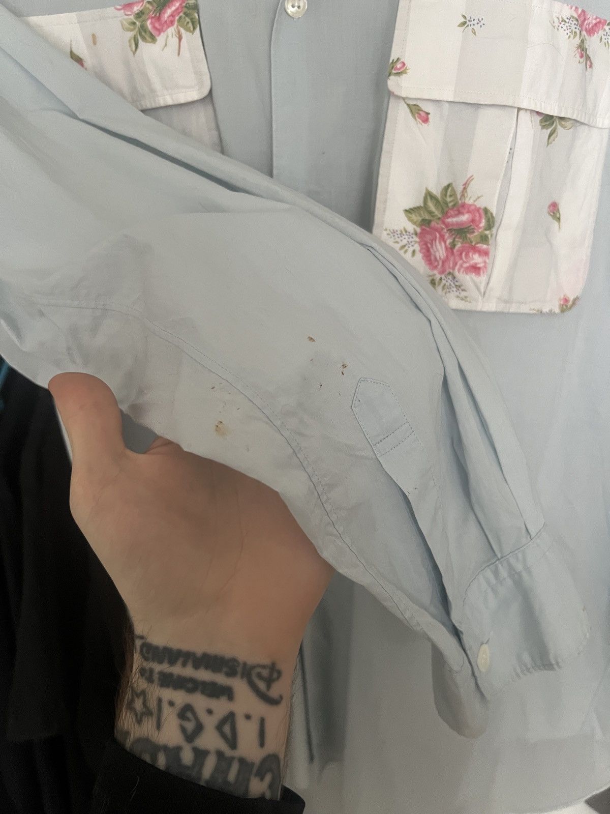 Comme des Garcons Homme Plus 1989 Floral pocket shirt Size 46L - 6 Thumbnail