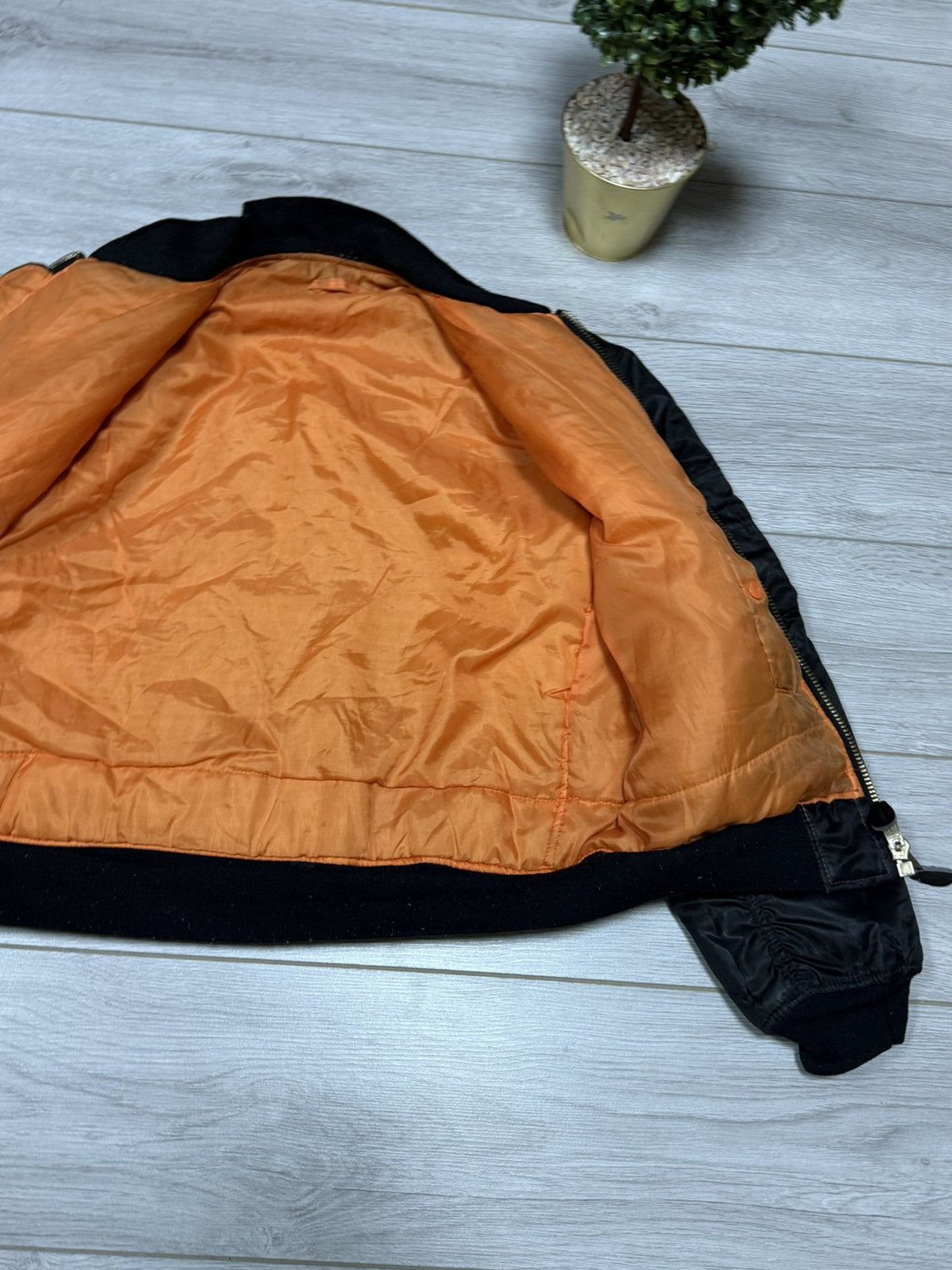 Aeronautica Militare MA-1 vintage mil tec USA shimmering bomber jacket zip Size US M / EU 48-50 / 2 - 5 Thumbnail