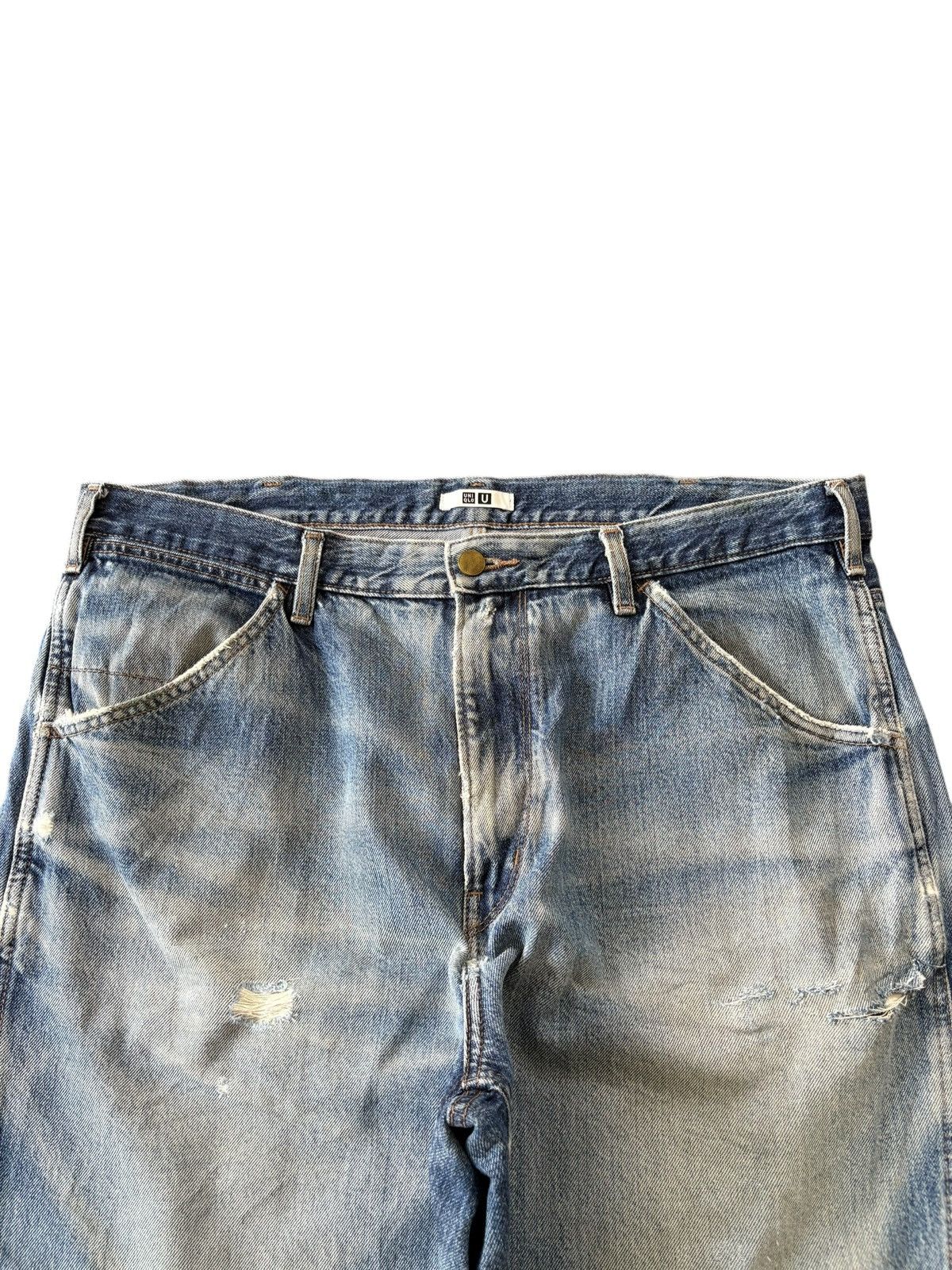 Uniqlo Vintage Uniqlo Lemaire Faded Wash Distressed Baggy Jeans Size US 38 / EU 54 - 4 Thumbnail