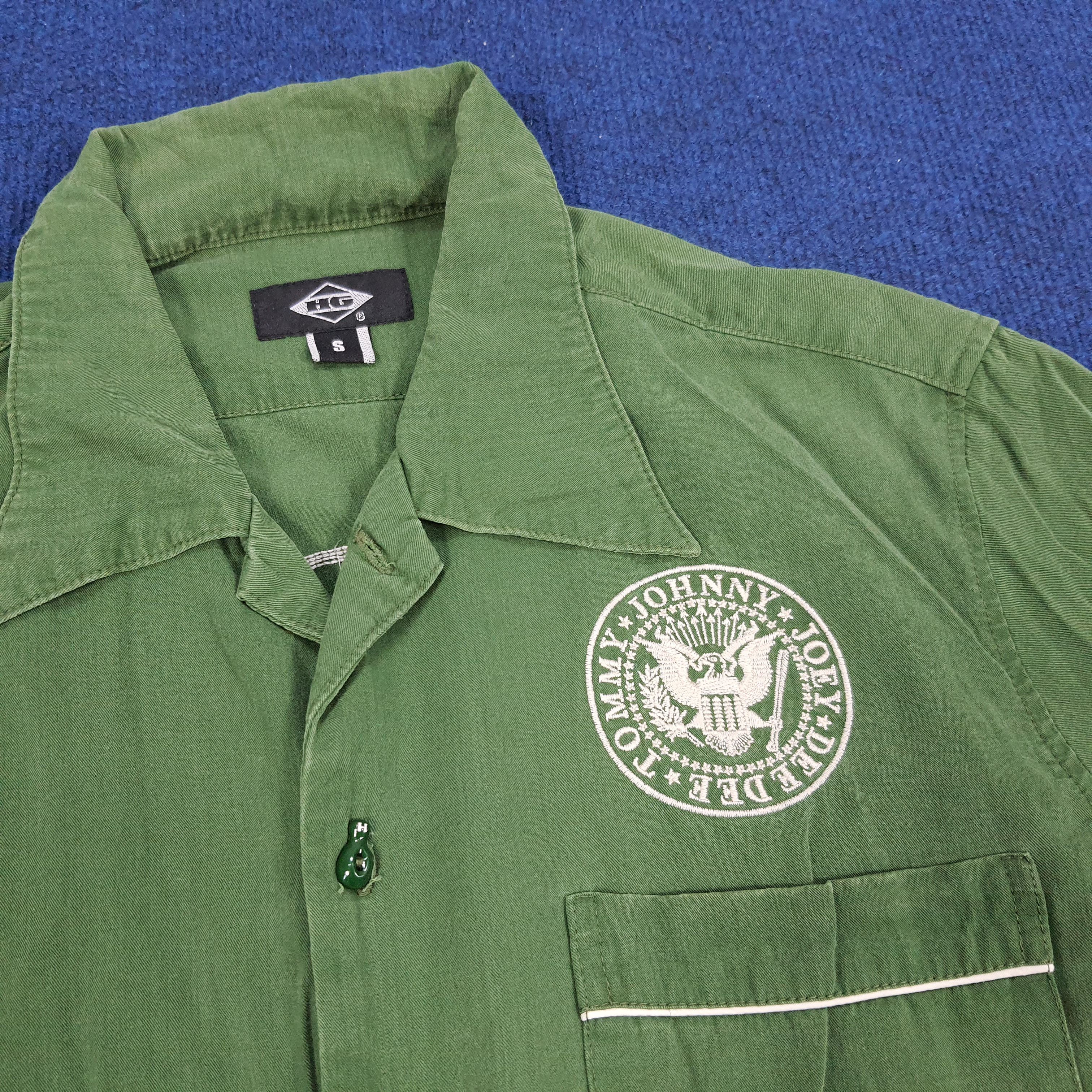 Hysteric Glamour × Japanese Brand × Vintage Vintage Hysteric Glamour Ramones Embroidery Button Up Shirt Size US S / EU 44-46 / 1 - 4 Thumbnail
