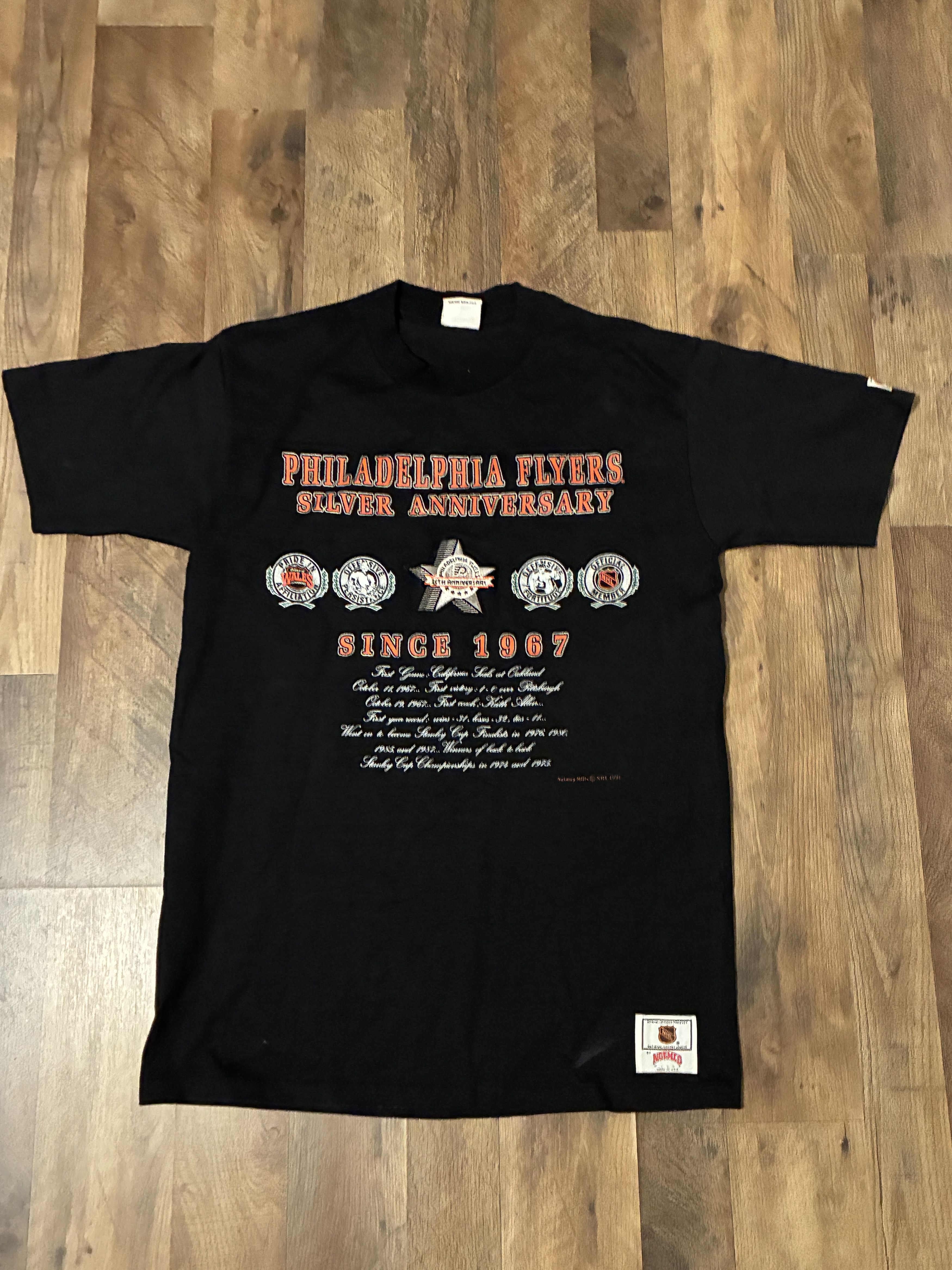 Nutmeg Rare Vintage Philadelphia Flyers Silver Anniversary Nutmeg X Size US XL / EU 56 / 4 - 1 Thumbnail