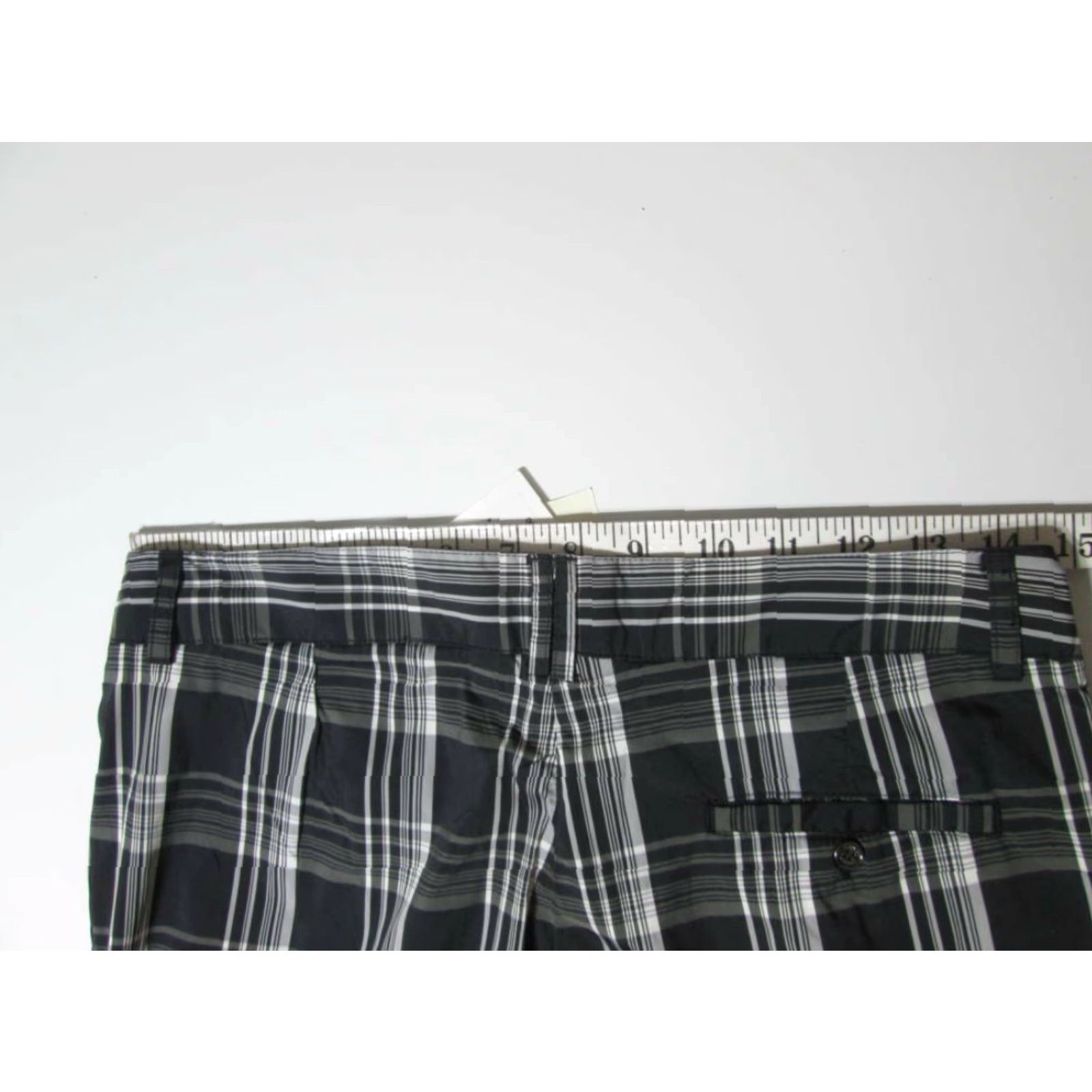 BUGATCHI Bugatchi Bermuda Shorts Black Check Pockets NWT Womens Size 6 Casual Chino Bermuda Shorts Size 28" / US 6 / IT 42 - 6 Thumbnail