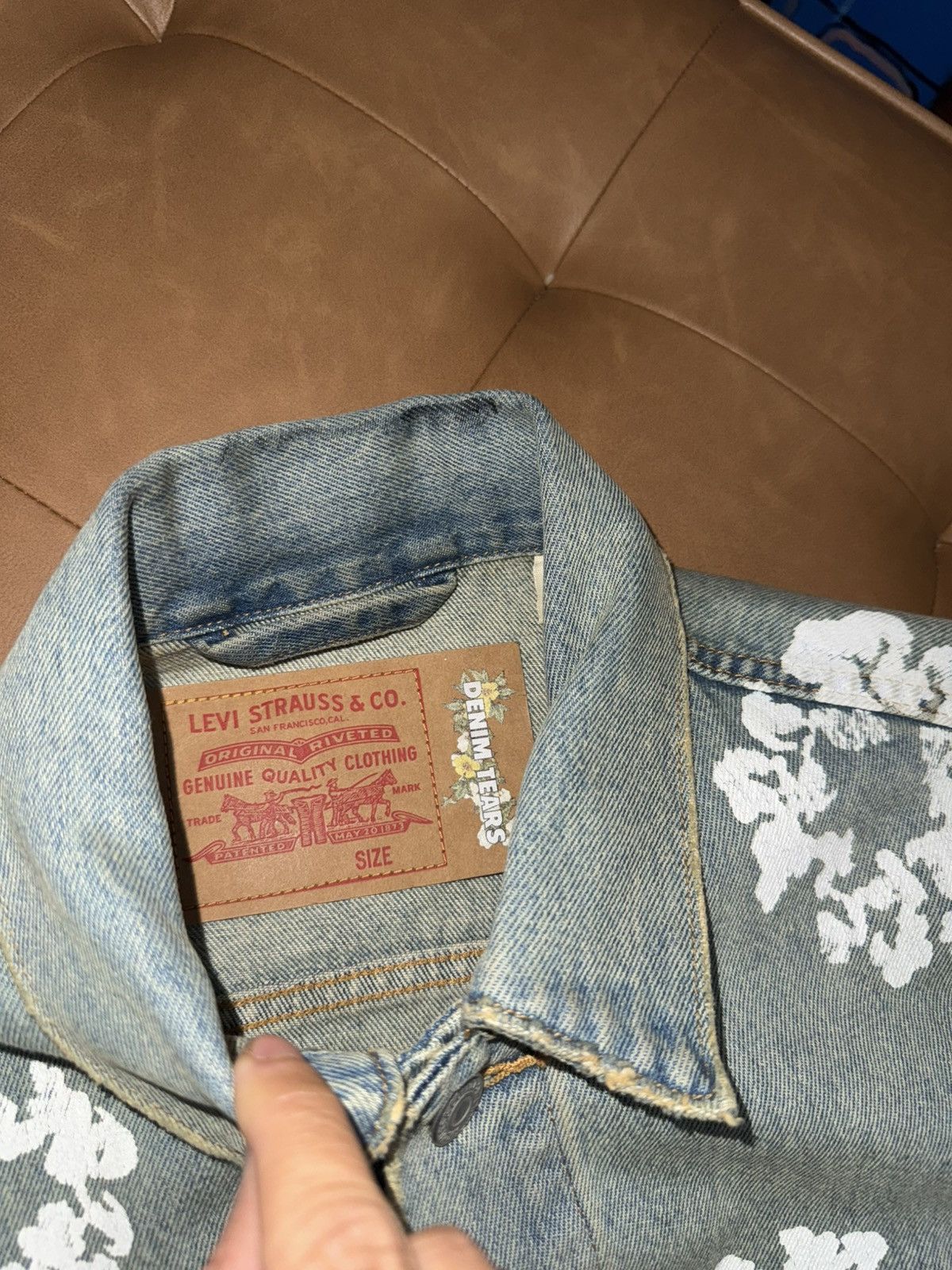 DENIM TEARS Wreath denim jacket Size US M / EU 48-50 / 2 - 4 Thumbnail