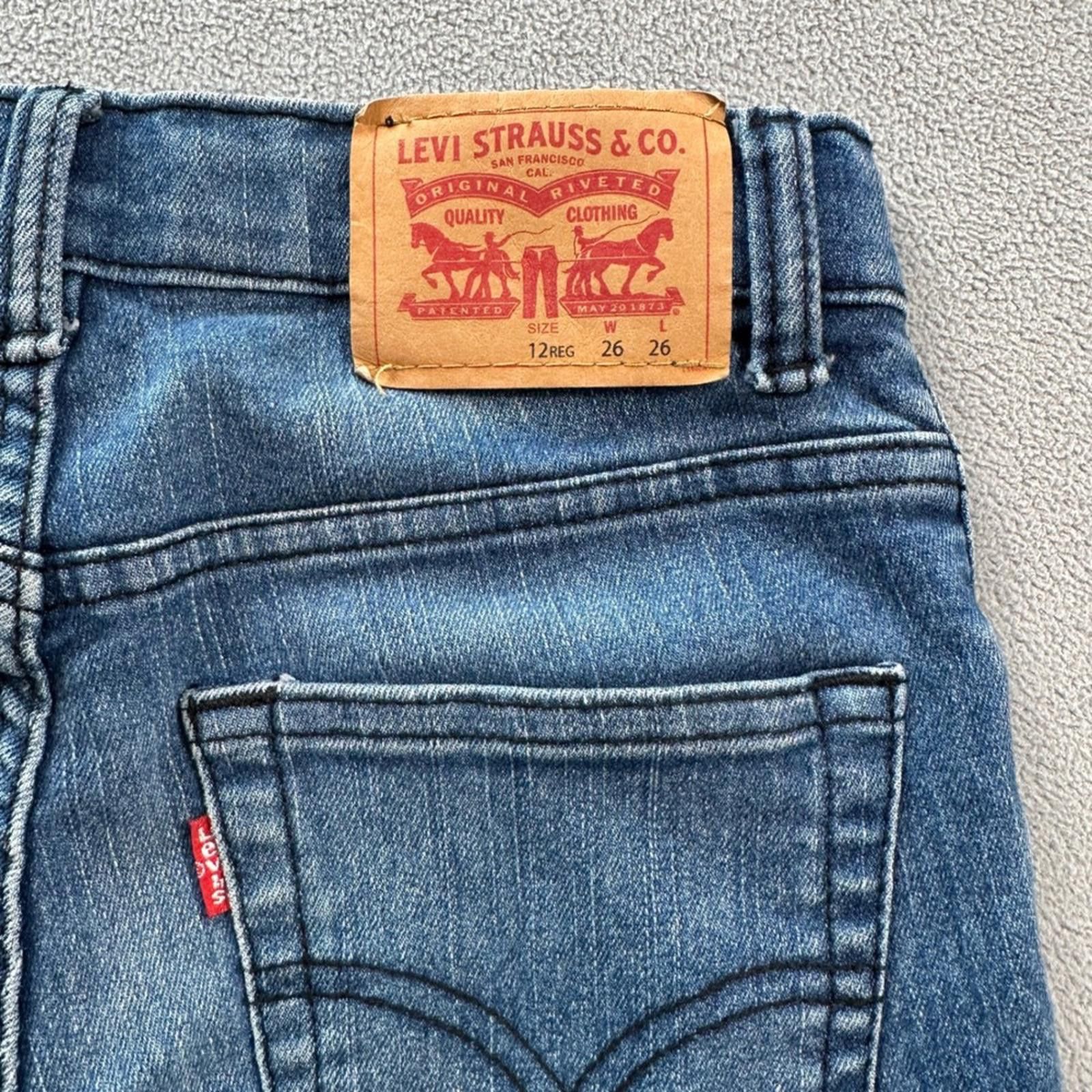 Levi's Levis 511 Jeans Womens 12 Reg 26x26 Blue Slim Fit Mid Rise Size 26" / US 2 / IT 38 - 5 Thumbnail
