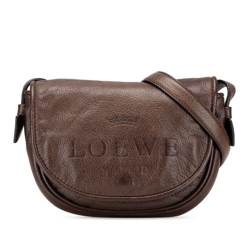 Loewe Loewe Leather Heritage Shoulder Bag Leather Crossbody Bag in Brown, Women's