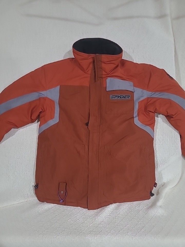 Spyder SPYDER Hooded Ski Jacket Toddler Size S Orange Silver Size US M / EU 48-50 / 2 - 1 Thumbnail