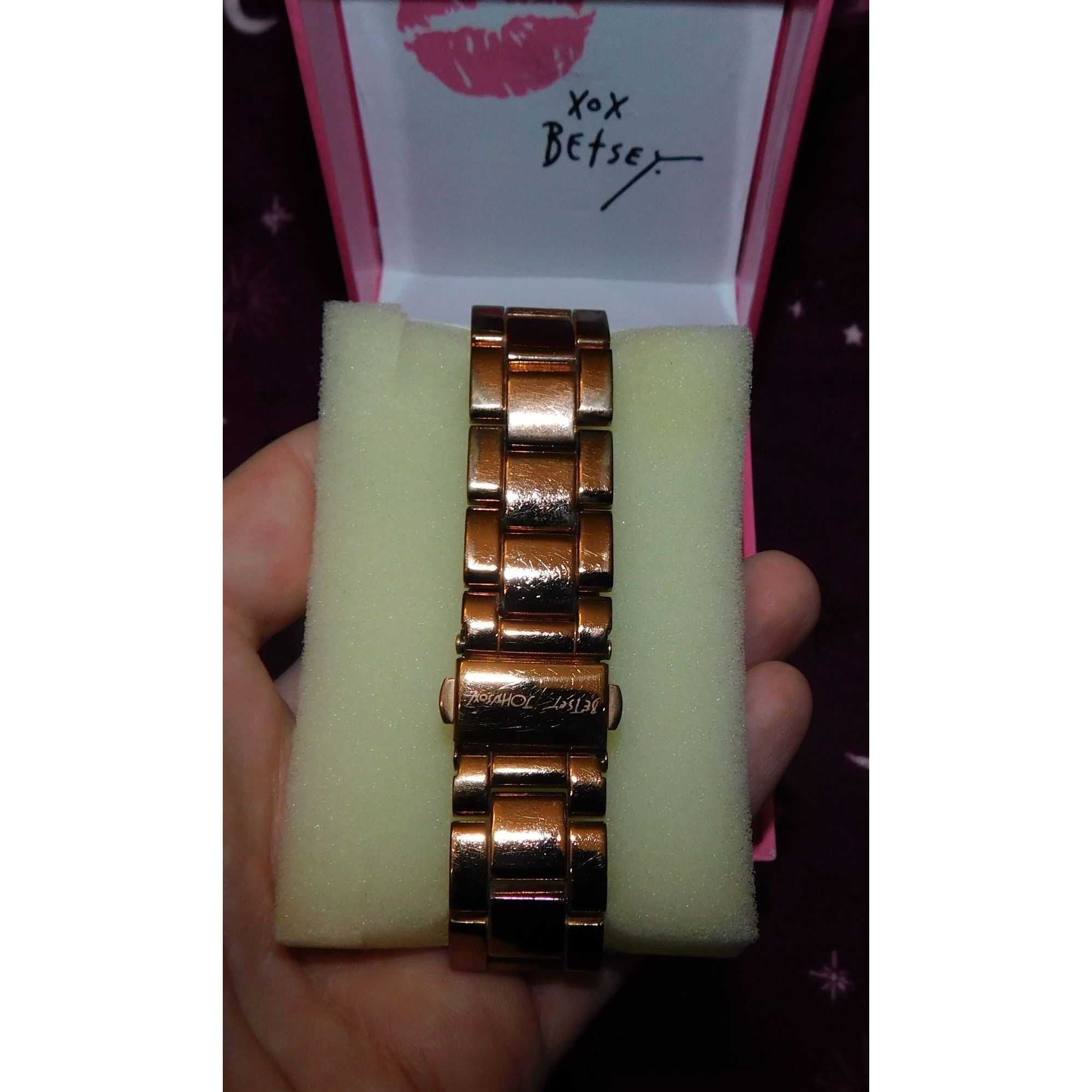 Betsey Johnson Betsey Johnson Rose Gold Rhinestone Watch Size ONE SIZE - 3 Thumbnail