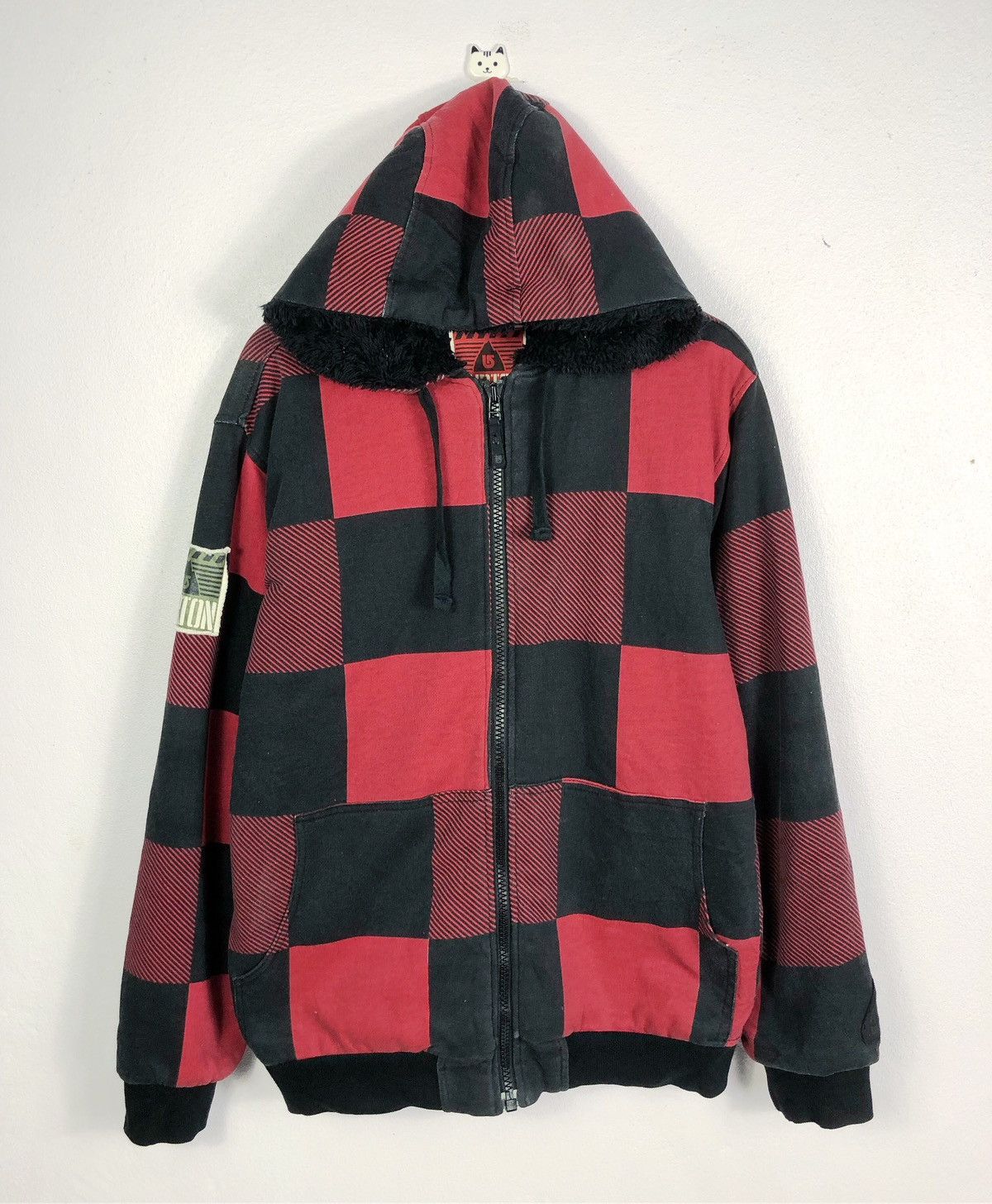 Burton Ski Vintage Rare Burton Snowboard Checkered Hoodie Grailed