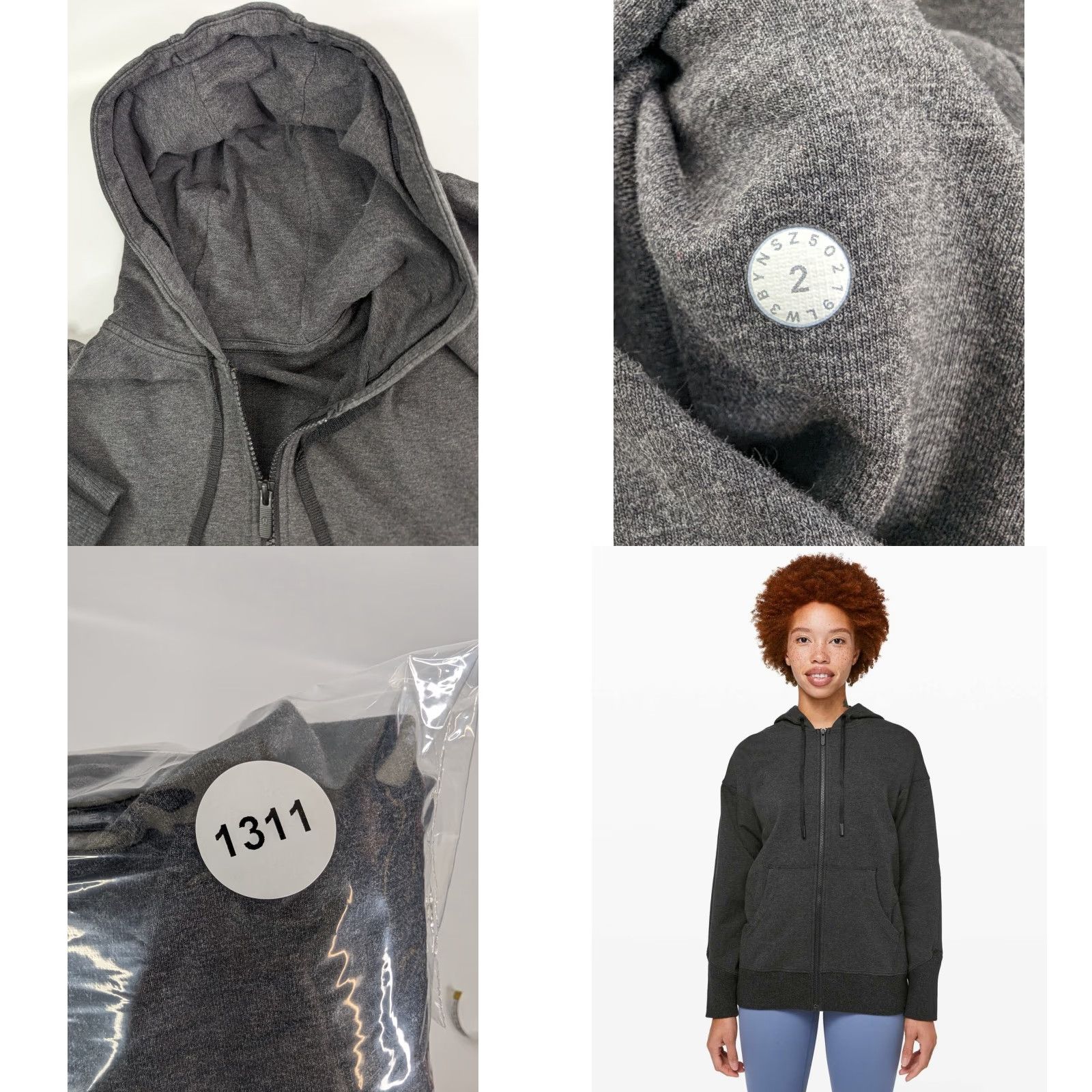 Lululemon Lululemon Ready to Roll Hoodie Full Zip Jacket Heathered Black Women’s 2 W3BYNS Size 2 Athletic Performance Yoga Moisture Wicking Shirt Size XS / US 0-2 / IT 36-38 - 8 Thumbnail