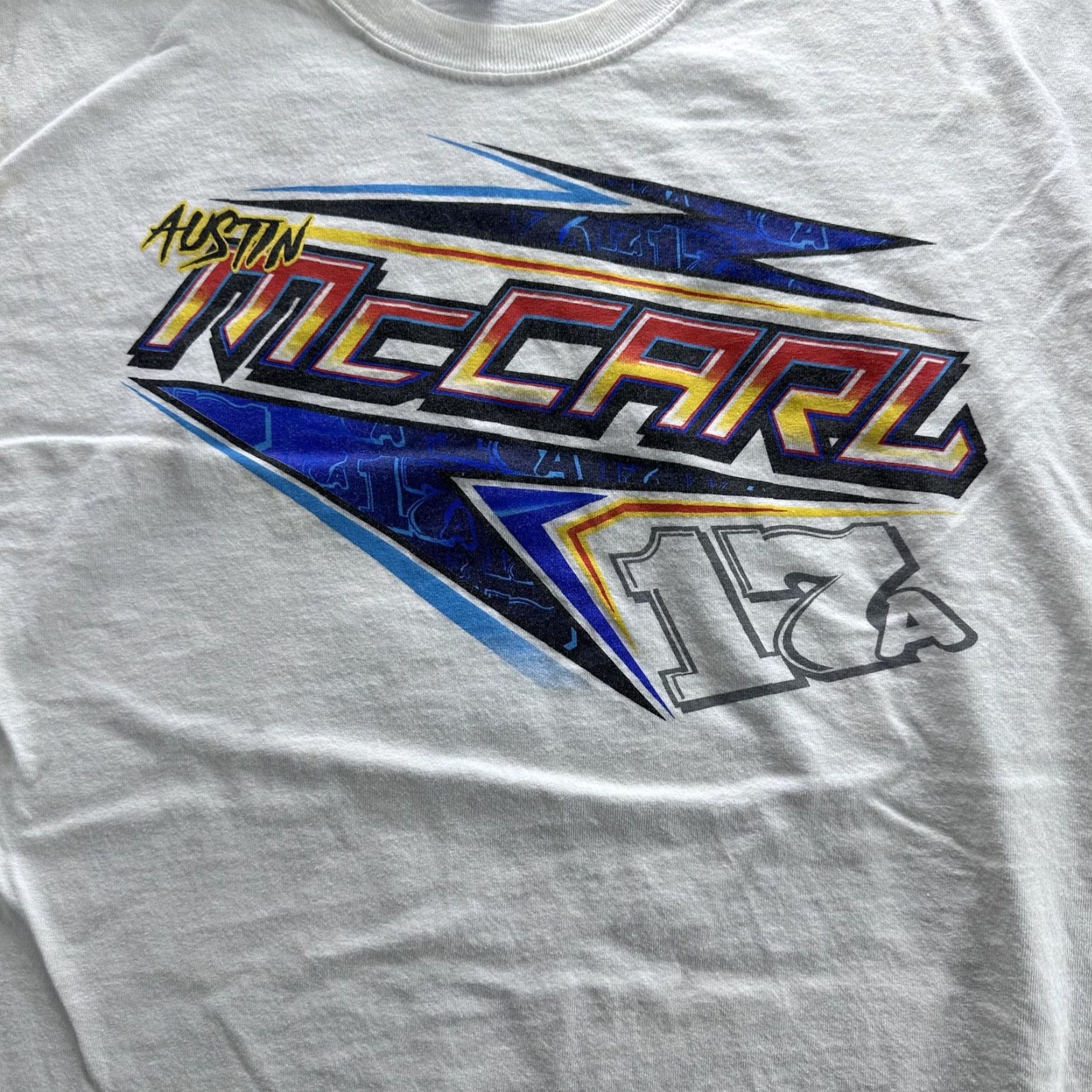 Gildan Austin McCarl Shirt Mens Large White Graphic Sprint Car Racing 17A Double-Sided Size US L / EU 52-54 / 3 - 2 Thumbnail