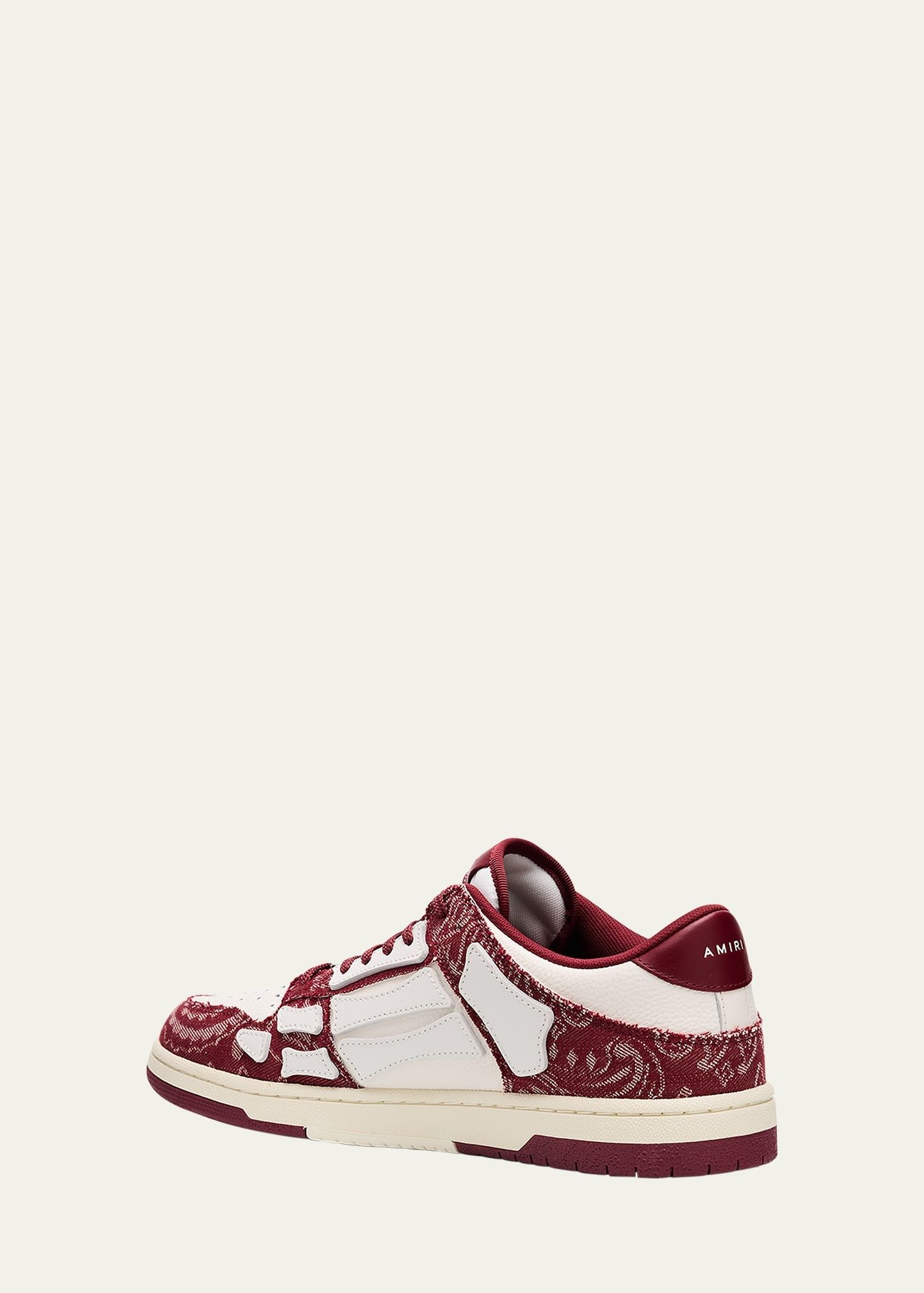 Amiri o1s1wg110925 Bandana Jacquard Skel Low-Top Sneakers Red Size US 8 / EU 41 - 4 Thumbnail