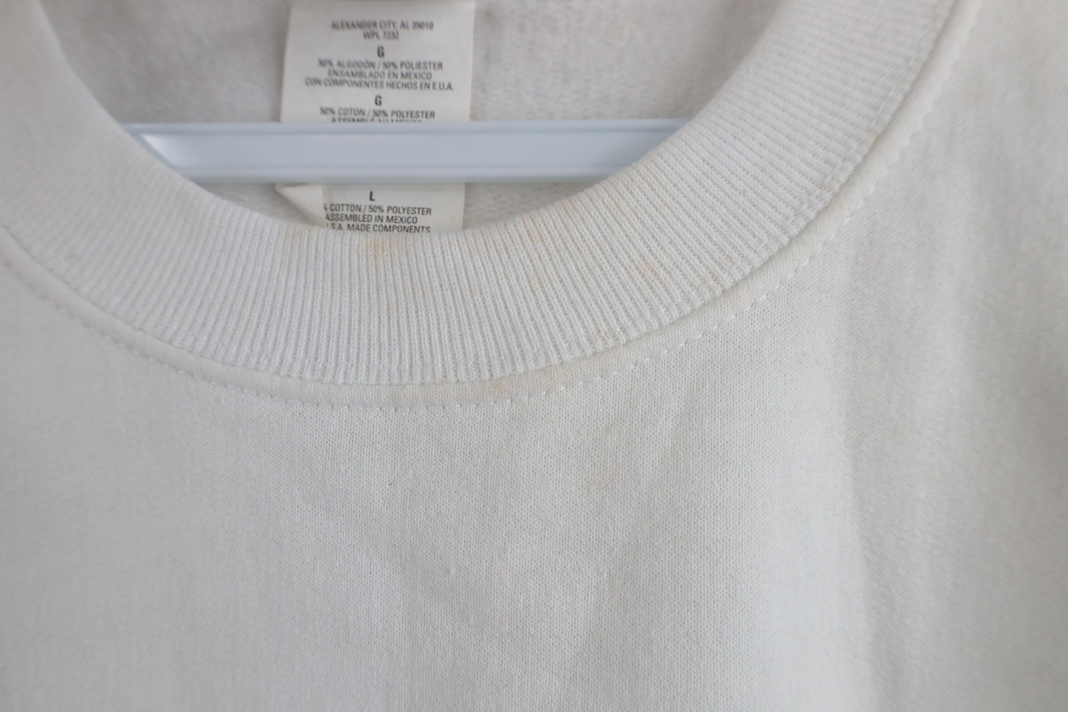 Vintage Deadstock Vintage 90s Streetwear Crewneck Sweatshirt White Size US L / EU 52-54 / 3 - 6 Thumbnail