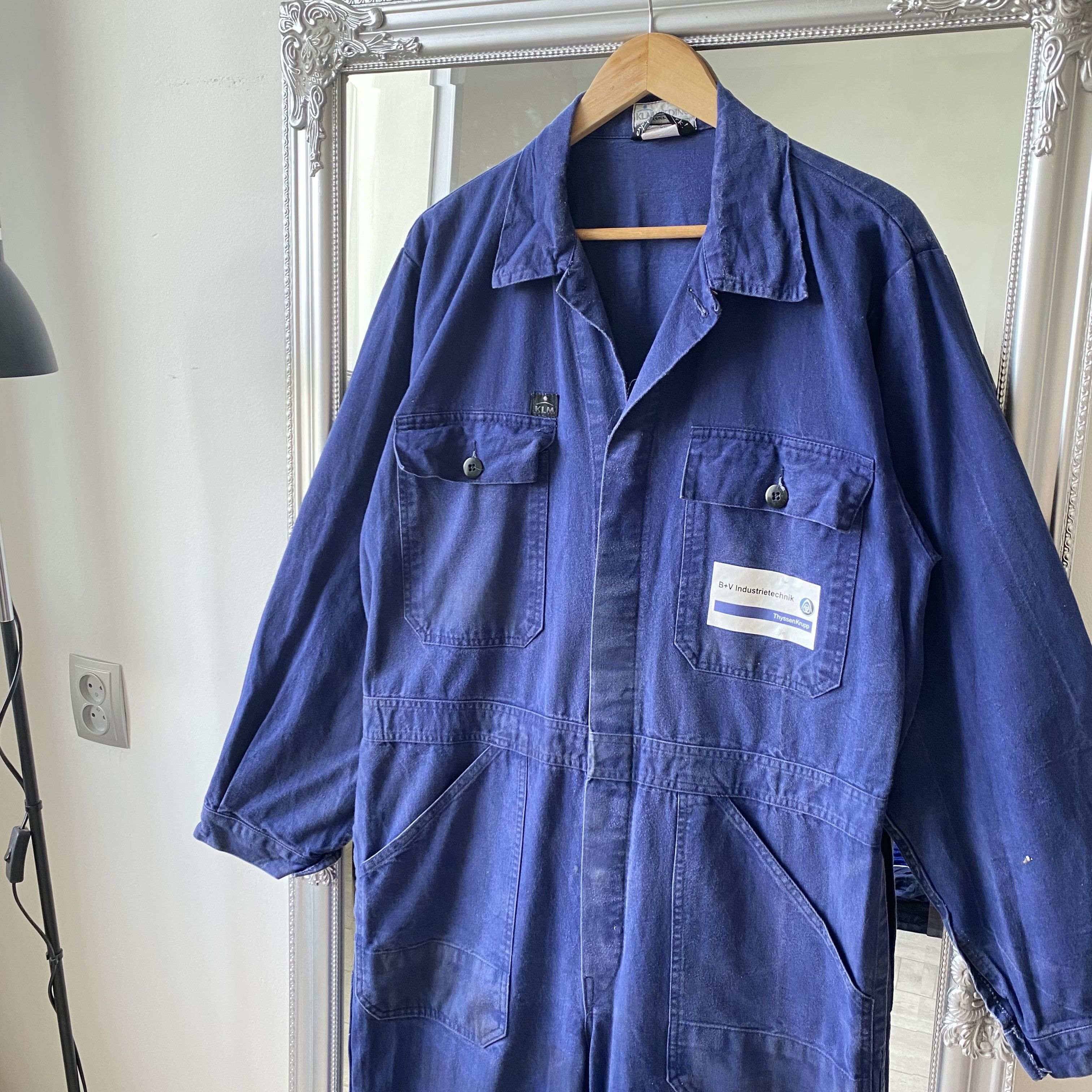 Le Laboureur ⚙️ Vintage 90s Faded French Coverall Sanfor worker jumpsuit Size US 32 / EU 48 - 2 Thumbnail