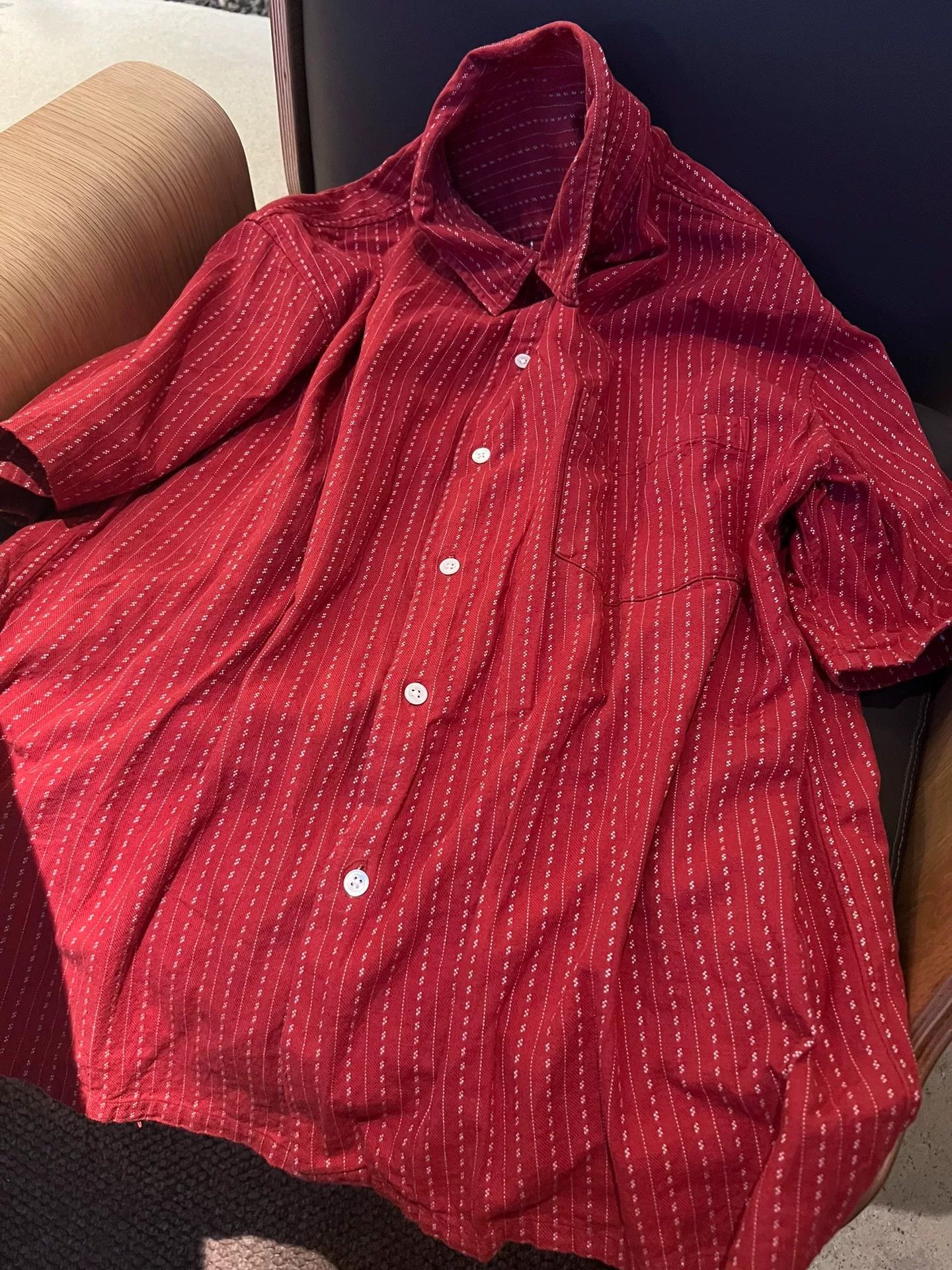 Porter Classic Porter Classic Happy Red Short Sleeve Shirt Size US L / EU 52-54 / 3 - 1 Thumbnail