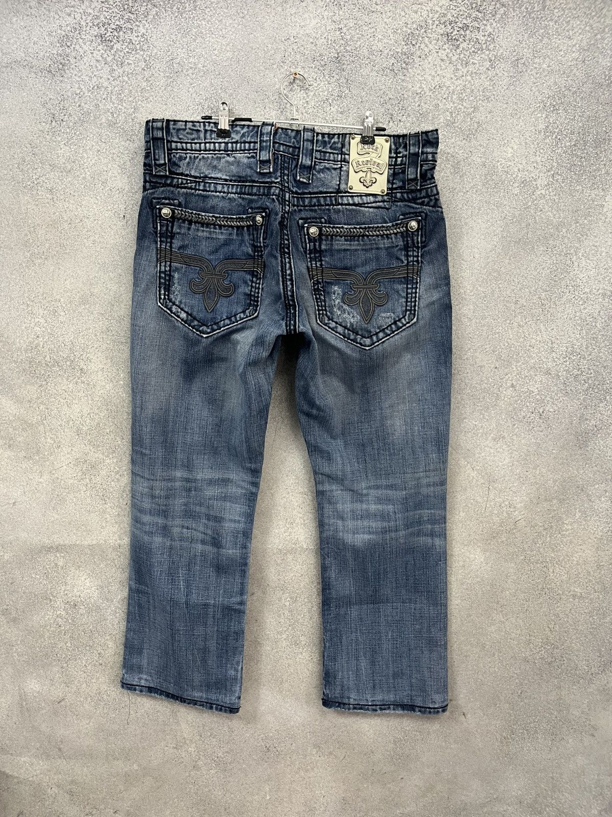 Rock Revival ROCK REVIVAL Hadriel Straight Blue Distressed Jeans Size US 34 / EU 50 - 1 Thumbnail