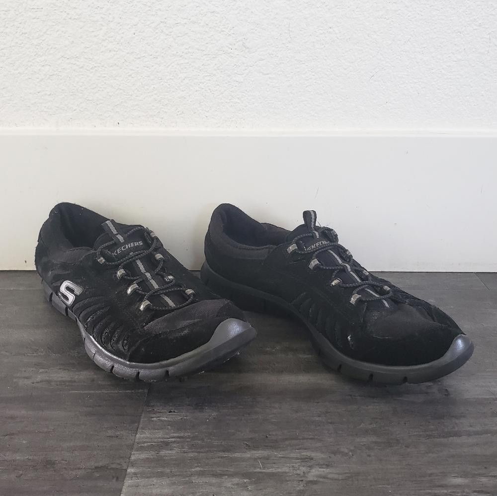 SKECHERS Black Detailed Skechers Athletic Sneaks Size US 8.5 / IT 38.5 - 3 Thumbnail