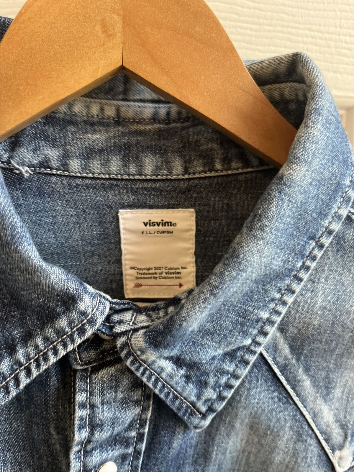 Visvim SOCIAL SCULPTURE SHIRT DMGD INDIGO Size US M / EU 48-50 / 2 - 3 Thumbnail