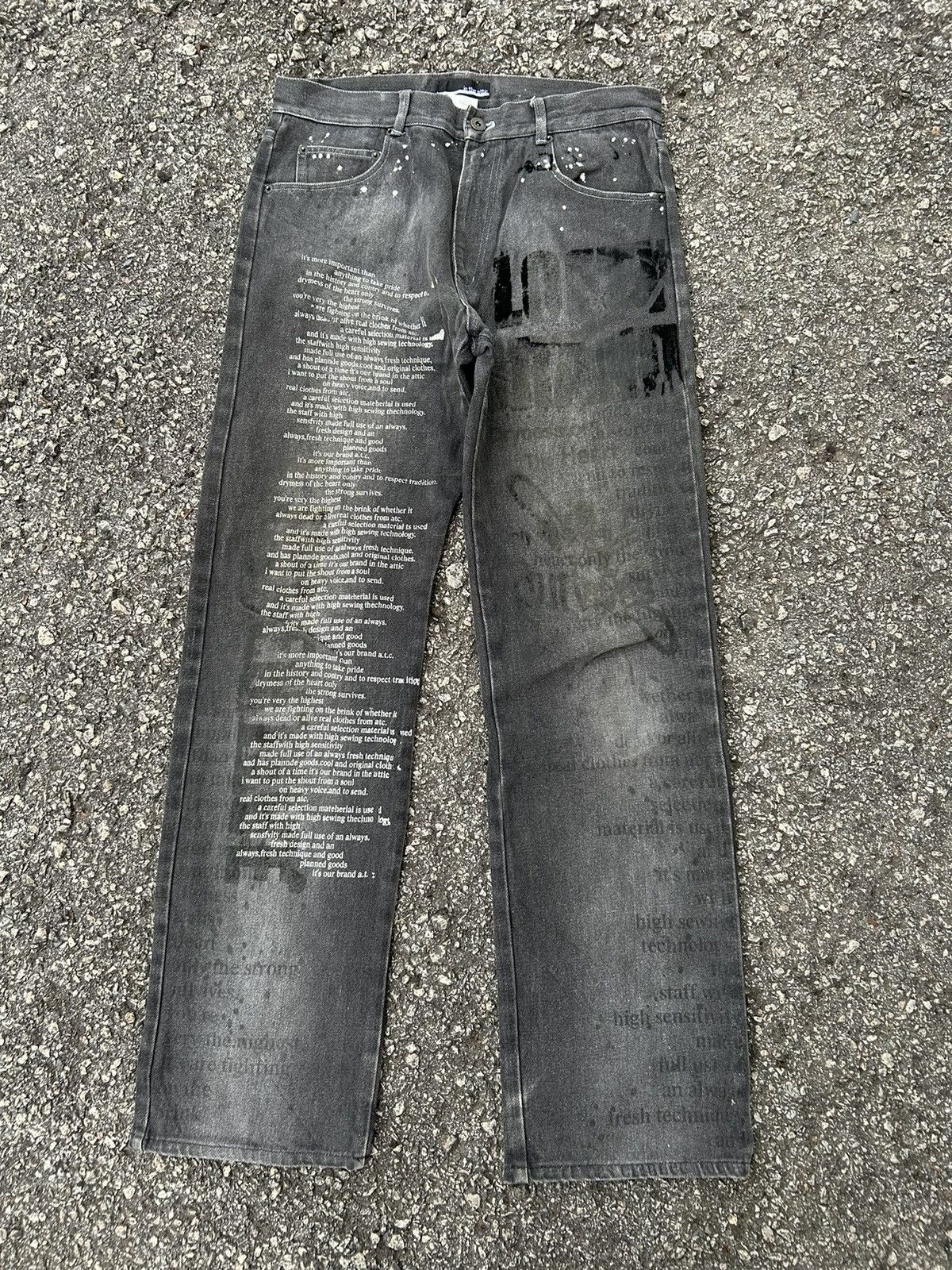In The Attic in The Attic Poem Denim Junya Watanabe CDG☠️🎌☠️ Size US 32 / EU 48 - 2 Thumbnail