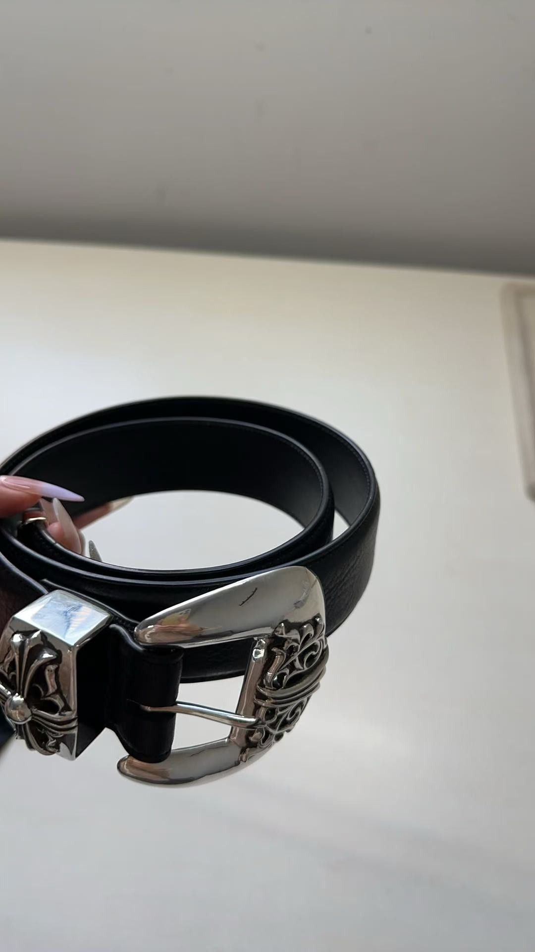 Chrome Hearts Chrome Hearts Silver Vine Floral Three-Piece Belt Size 40 - 11 Thumbnail