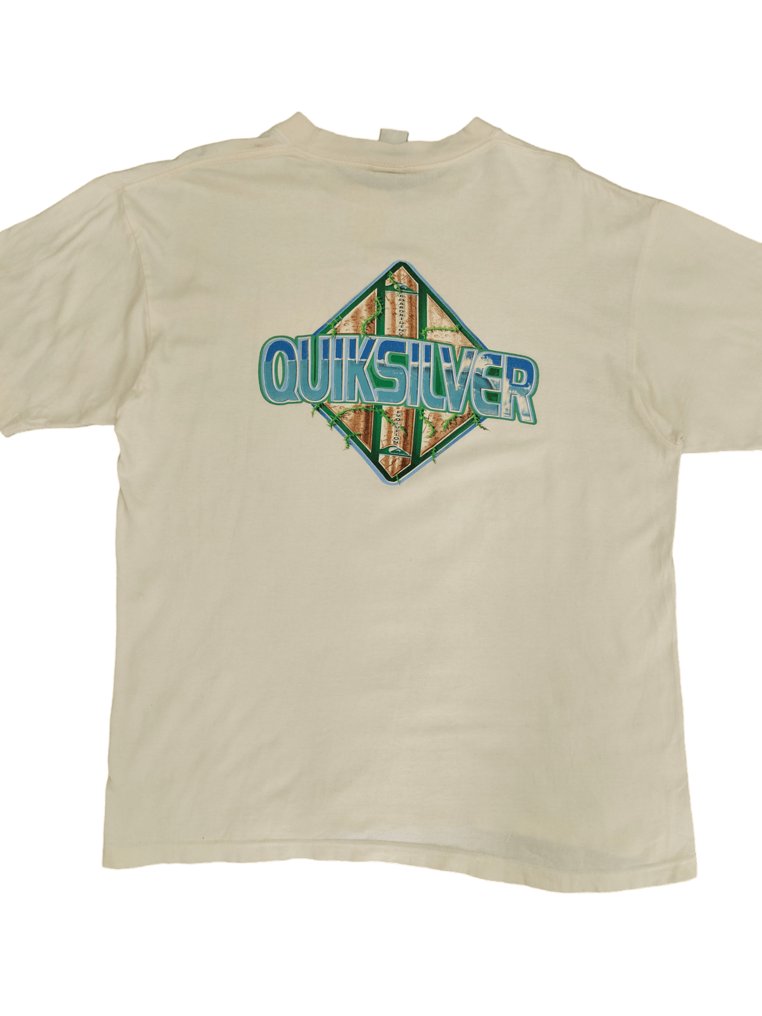 Vintage 90s Quicksilver Big Logo Surfing T-Shirt - Main Image