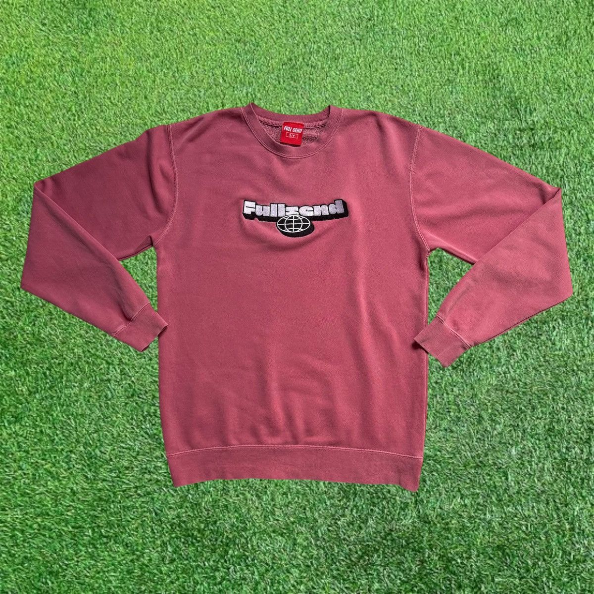 Full Send Full Send By Nelk Boys Globe Crewneck Pink Size US S / EU 44-46 / 1 - 1 Thumbnail