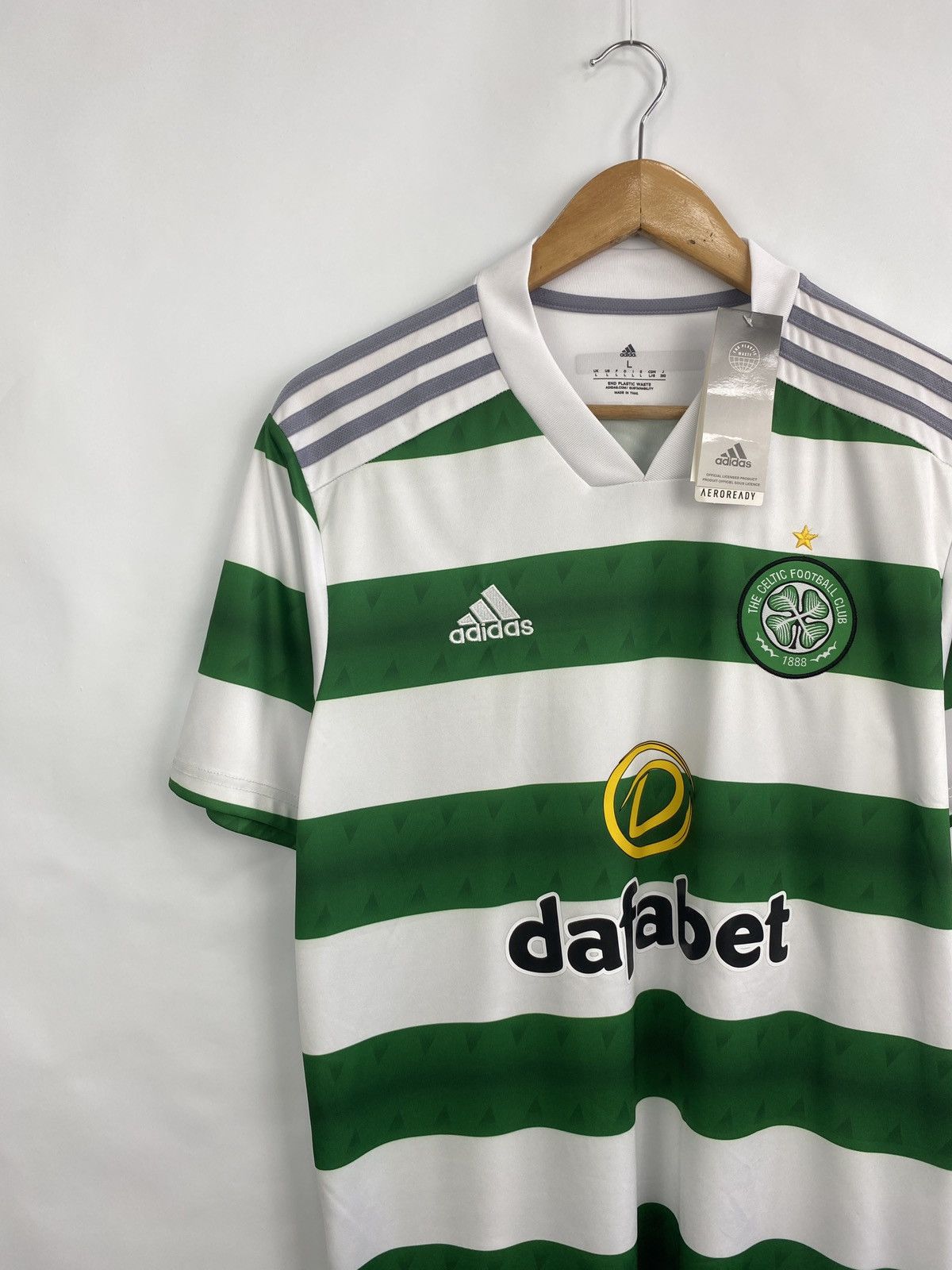Adidas 🏴󠁧󠁢󠁳󠁣󠁴󠁿 Y2K Celtic Adidas Dafabet Soccer Jersey T-Shirt Retro Hype Size US L / EU 52-54 / 3 - 2 Thumbnail