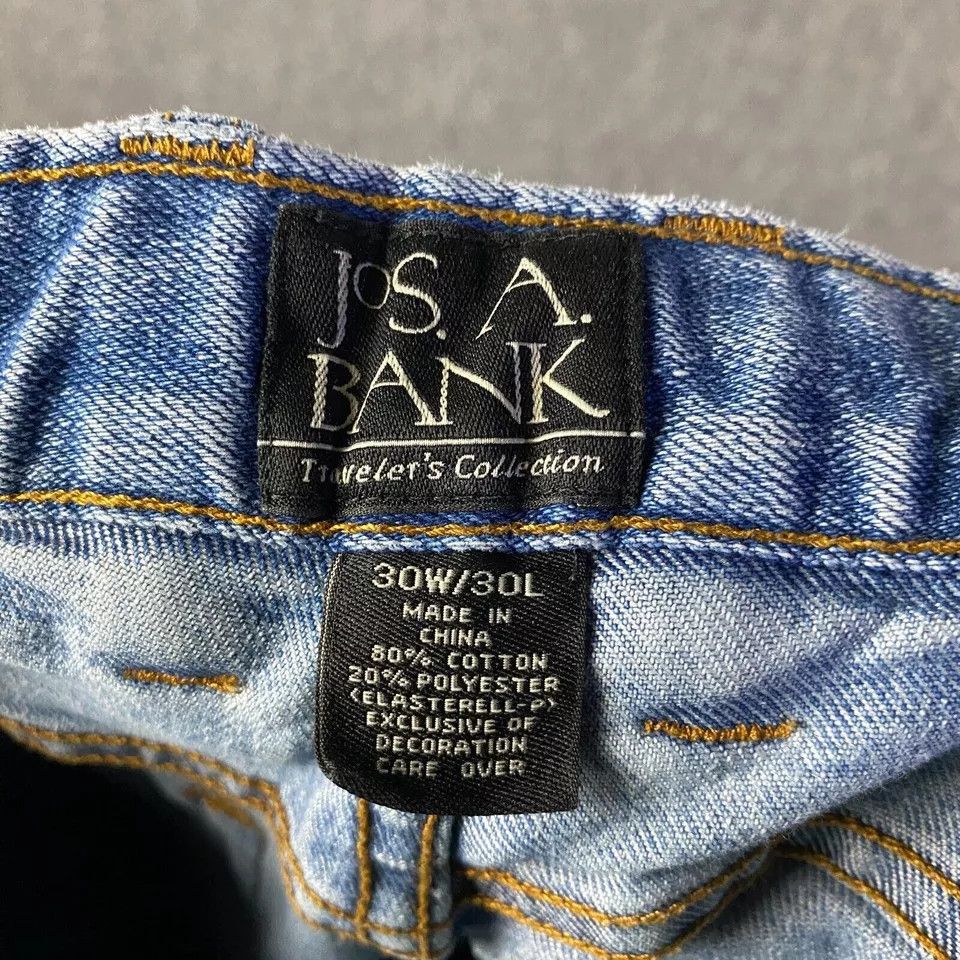Jos. A. Bank Jos A Bank Jeans Men's 30x30 Straight Denim Distressed Size US 30 / EU 46 - 9 Thumbnail