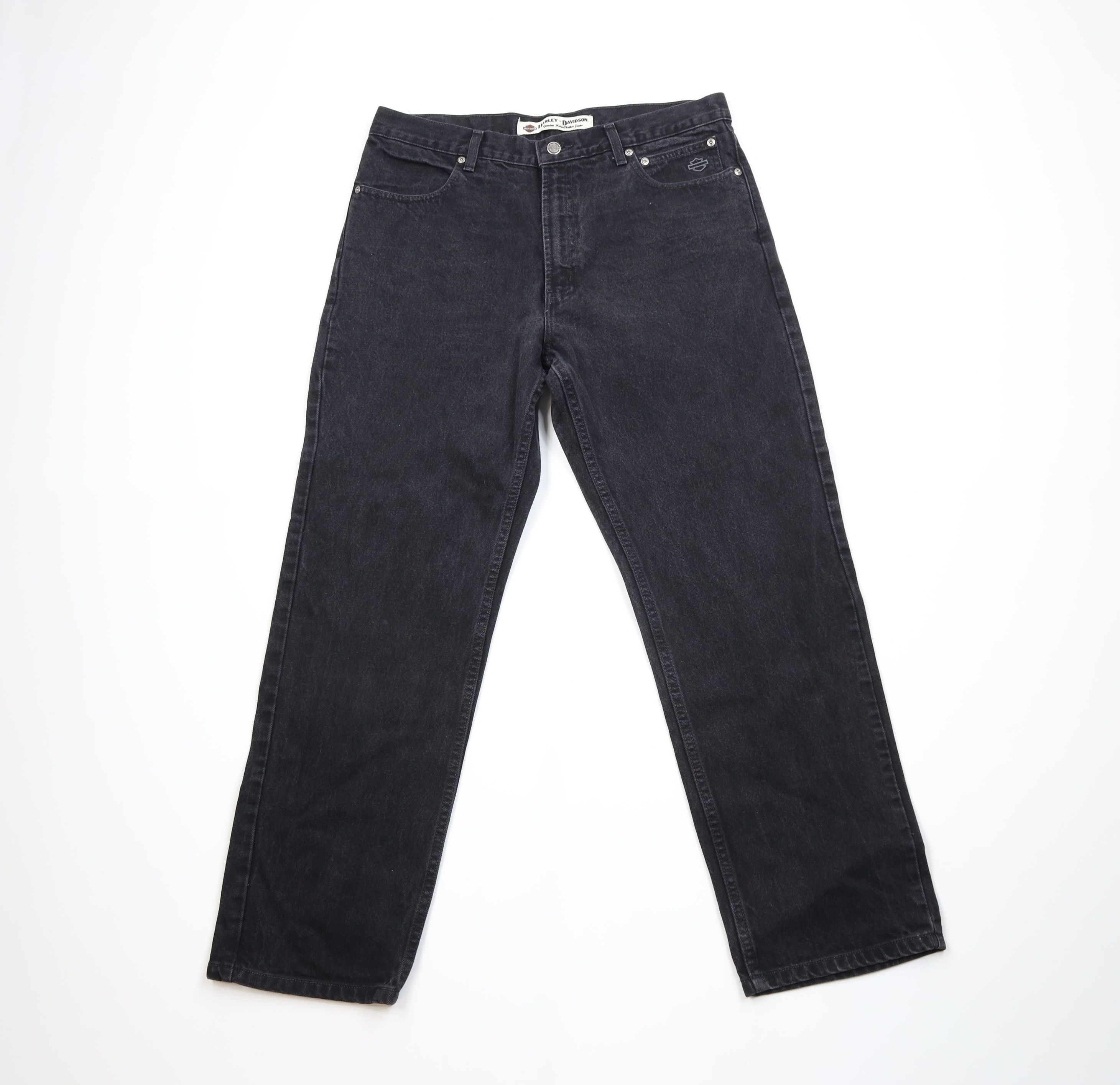 Harley Davidson Vintage Harley Davidson Motorcycles Leg Denim Jeans Black Size US 36 / EU 52 - 1 Thumbnail