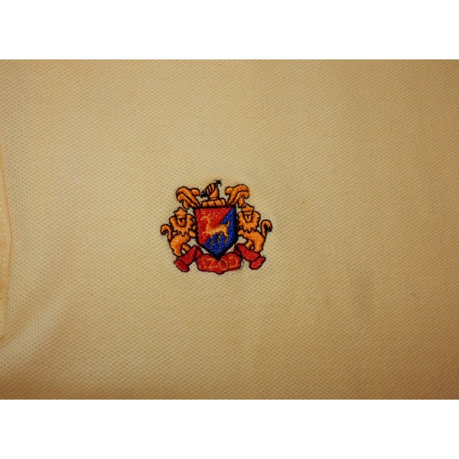 Izod VTG IZOD Men's Polo Shirt L Yellow Cotton Short Sleeve Stains Small Vintage Kontrast? Size US L / EU 52-54 / 3 - 2 Thumbnail