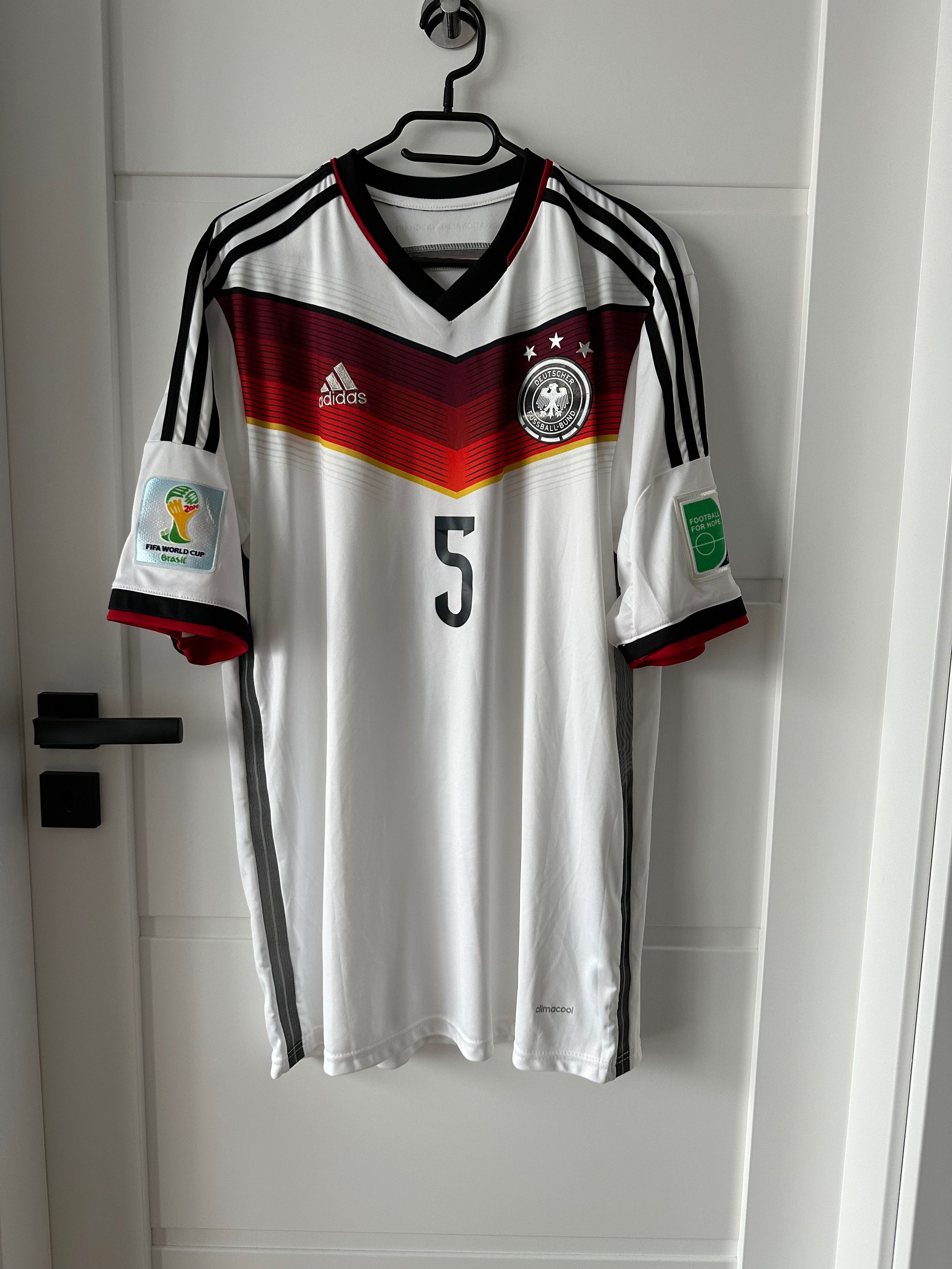 Vintage REPLICA 2014 Germany Deutschland #5 Hummels home jersey Size US XL / EU 56 / 4 - 2 Thumbnail