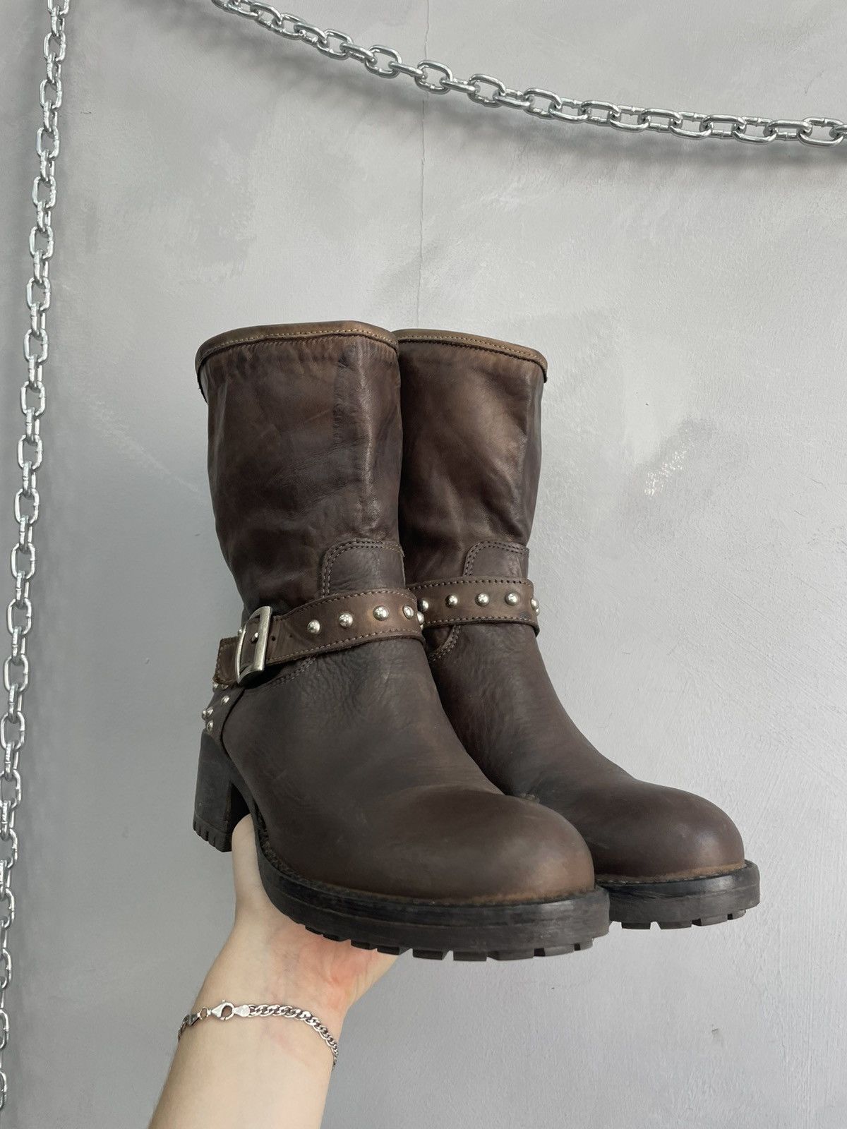 Hedi Slimane Hedi slimane style leather platform boots avant garde Size US 7.5 / EU 40-41 - 4 Thumbnail