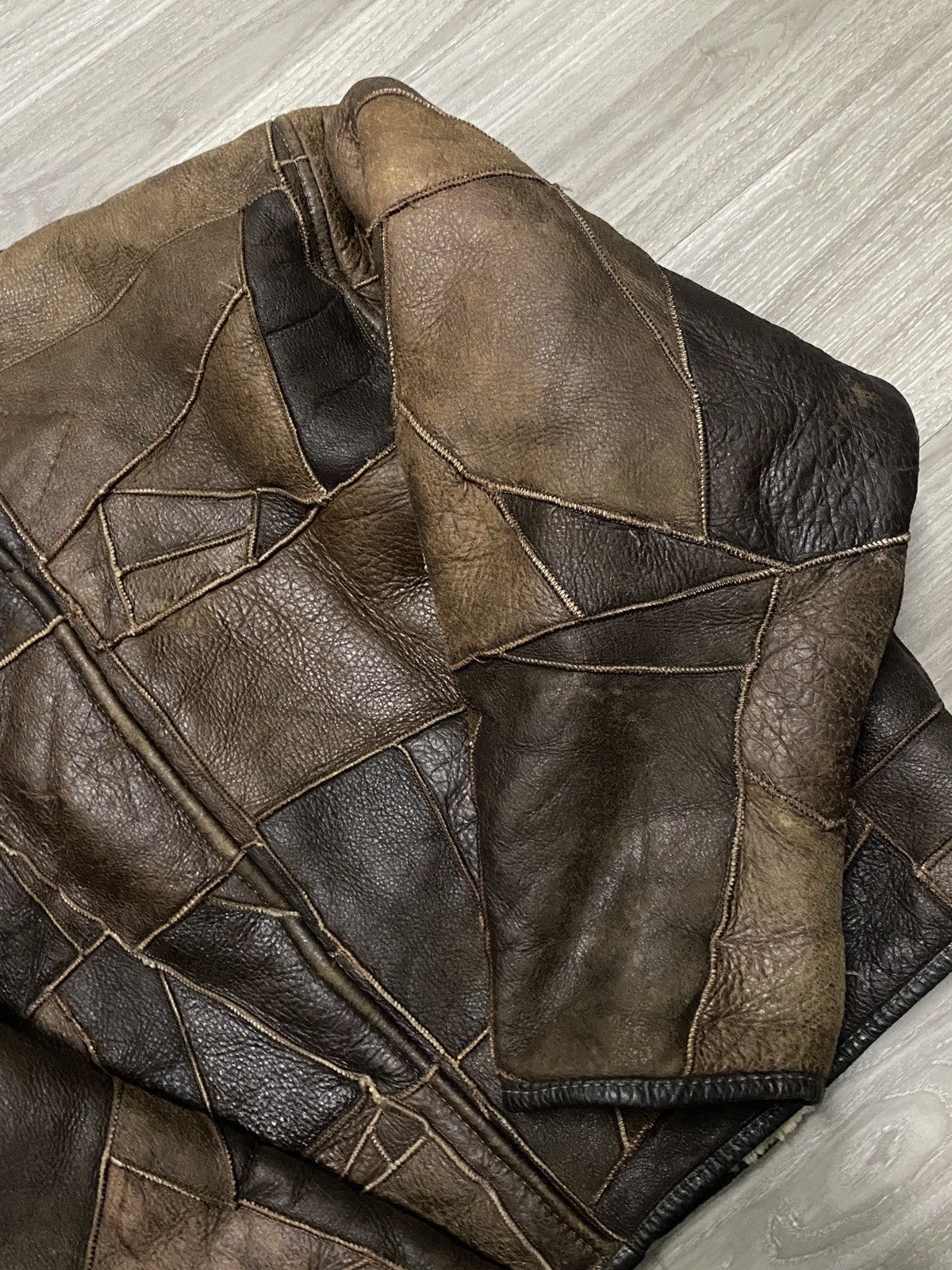 Hai Sporting Gear Hai sporting gear by Issey miyake Leather patch work jacket Size US M / EU 48-50 / 2 - 7 Thumbnail