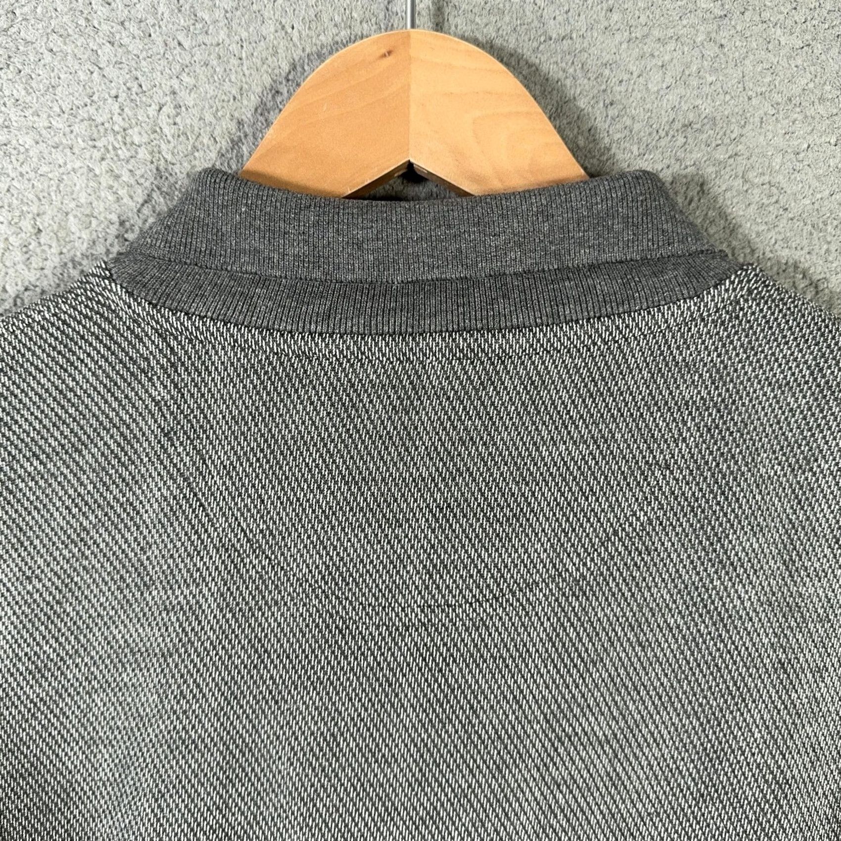 Orvis VINTAGE Orvis Sweater Men Large Gray Polo Collar Leather Elbow Patches Pullover Size US L / EU 52-54 / 3 - 7 Thumbnail