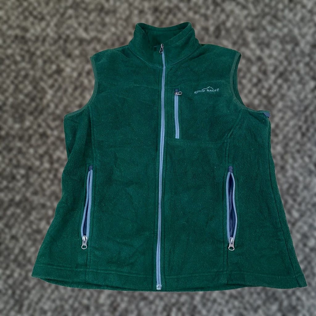 Eddie Bauer Eddie Bauer Vest Mens M Fleece Full Zip Pockets Green Outdoor Casual Heritage Quilted Mid-Length Size US M / EU 48-50 / 2 - 1 Thumbnail