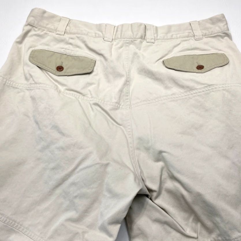 Orvis VINTAGE Orvis Mens 38x25.5 Heavy Cotton Twill Pants Trousers Khakis 8473 Tan Ivory Casual Workwear 90s Retro USA Mens Size US 38 / EU 54 - 7 Thumbnail