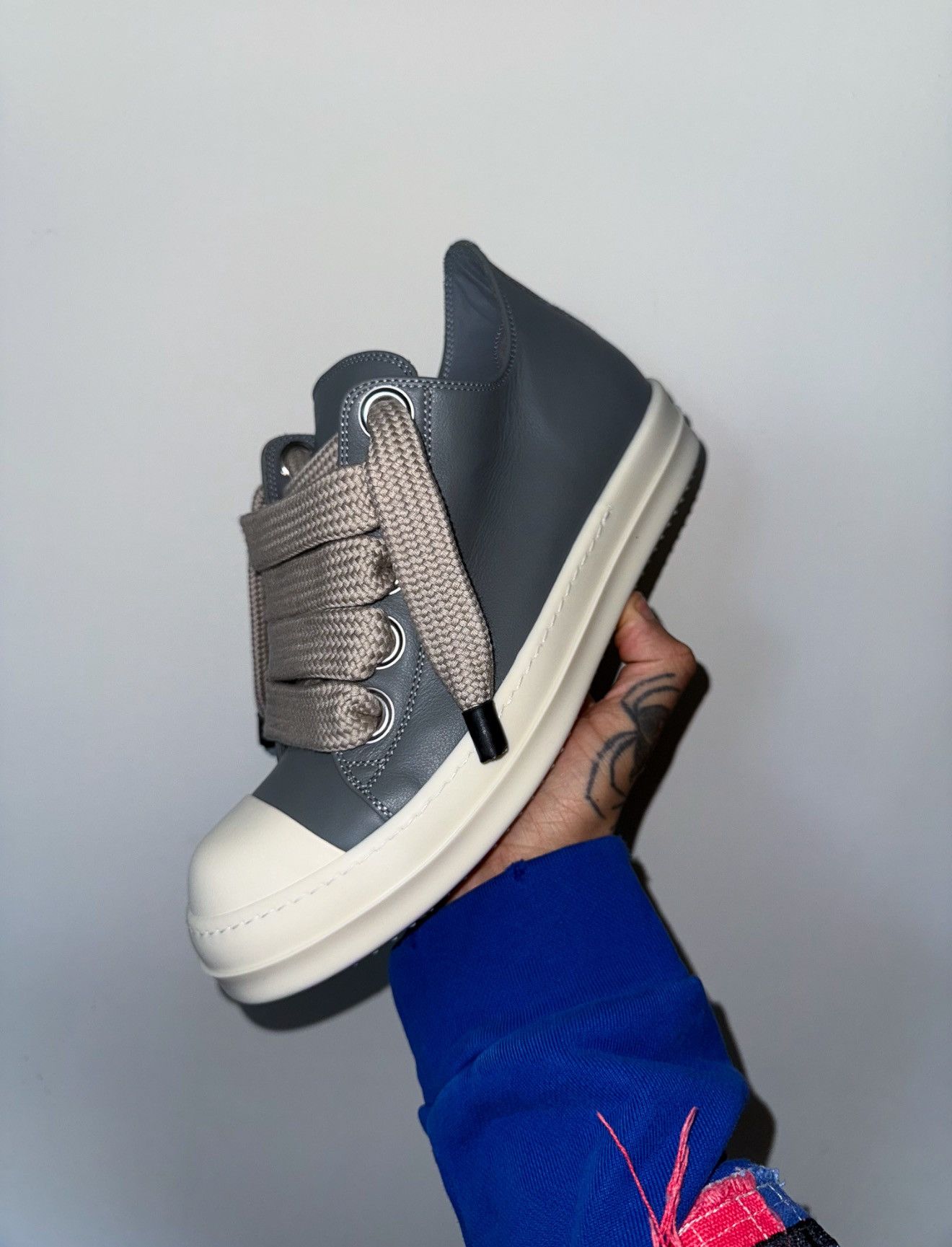 Rick Owens Jumbo lace low top sneakers Size US 12 / EU 45 - 1 Thumbnail